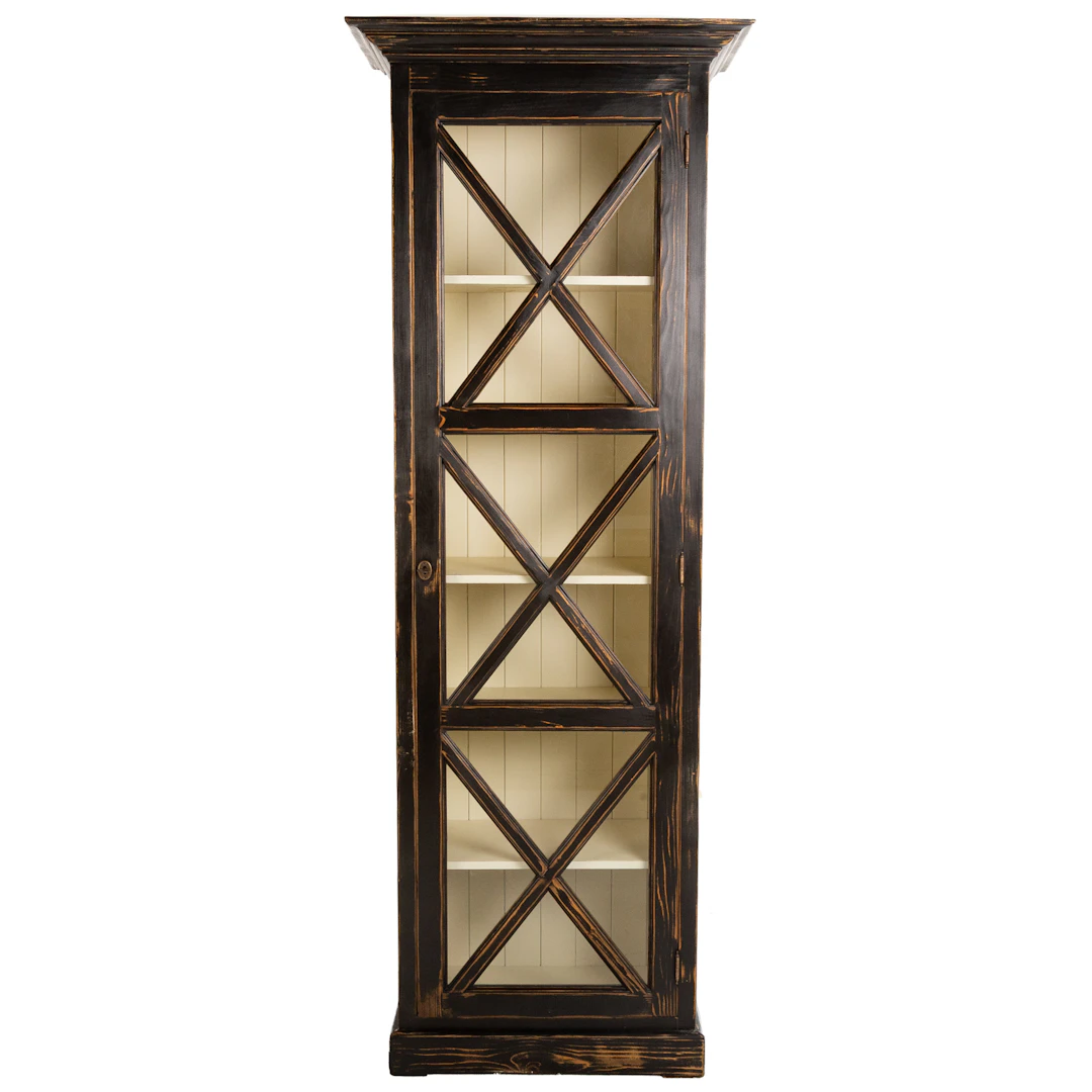 Contemporary Painted & Stenciled Bookcase