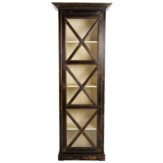 Contemporary Painted & Stenciled Bookcase