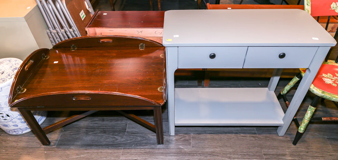 A Butler's Tray Coffee Table & a Hall Table