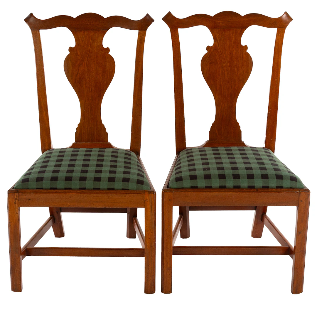 A Pair of Chippendale Style Mahogany Armchairs