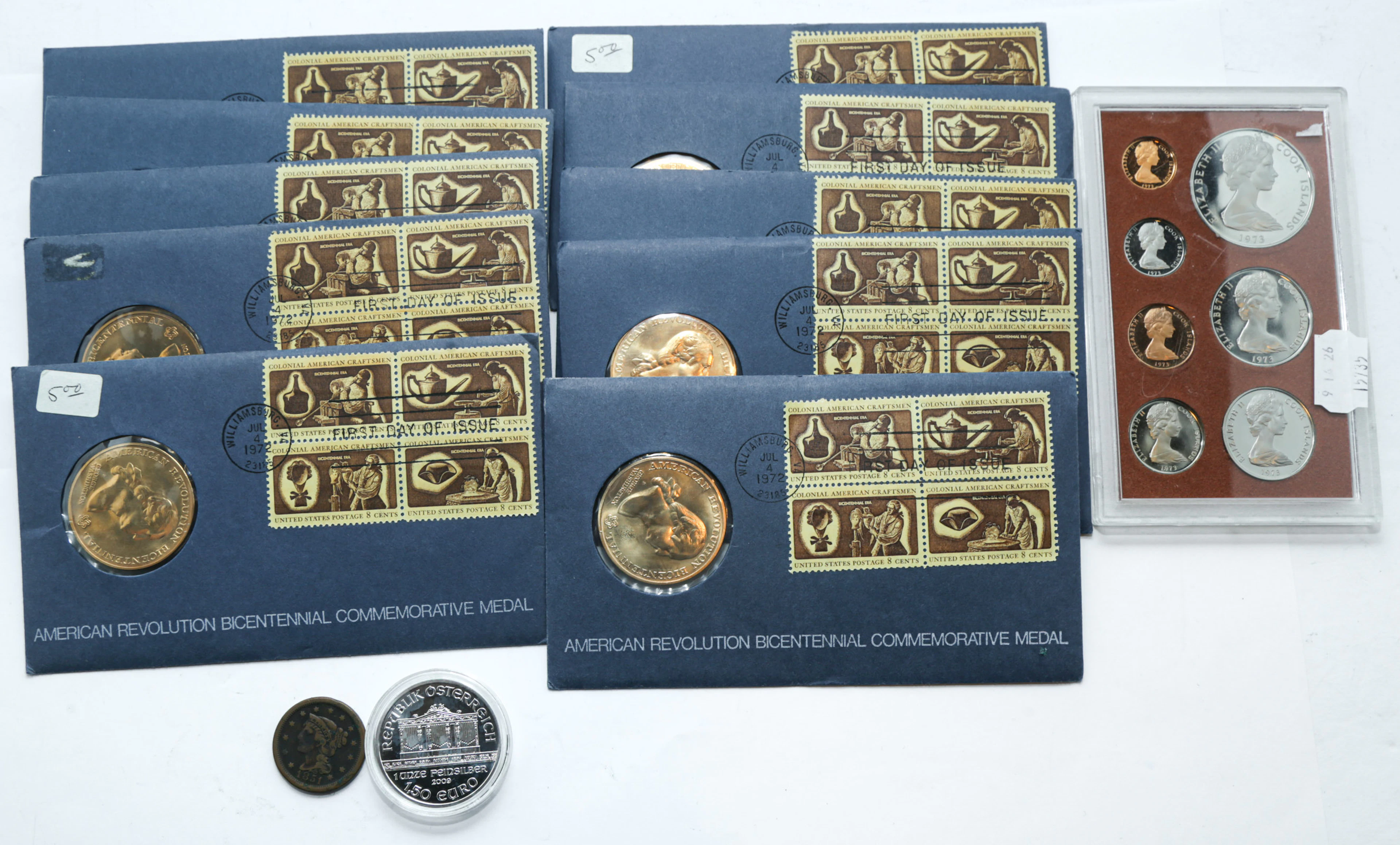 Medals, .999 Silver coin, Proof Set & Large Cent