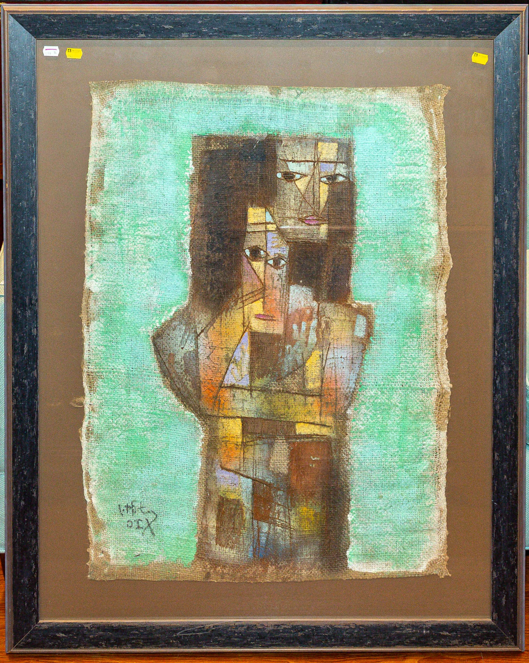 An Expressionist Style Abstract with Two Figures
