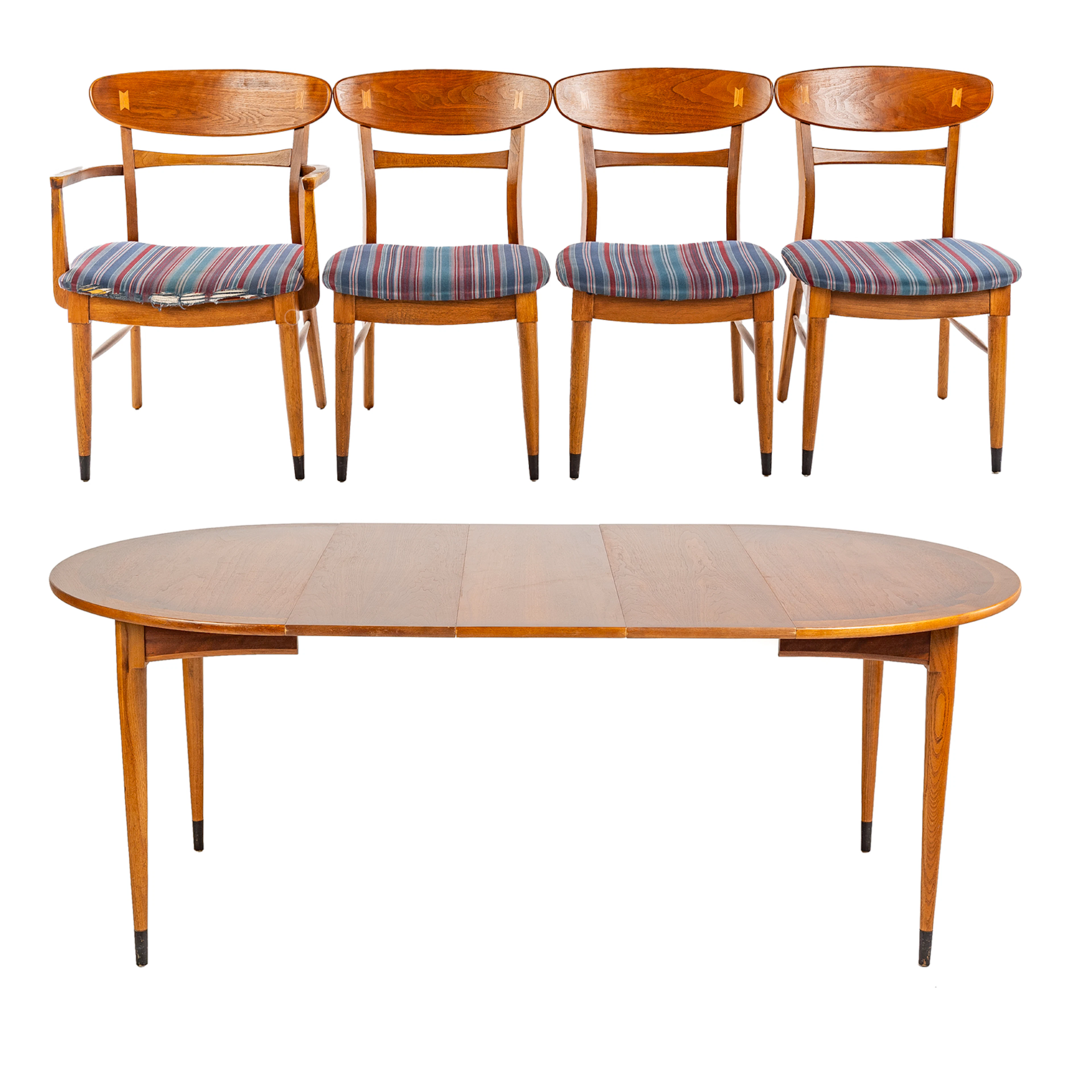 Mid Century Modern Table & Four Side Chairs