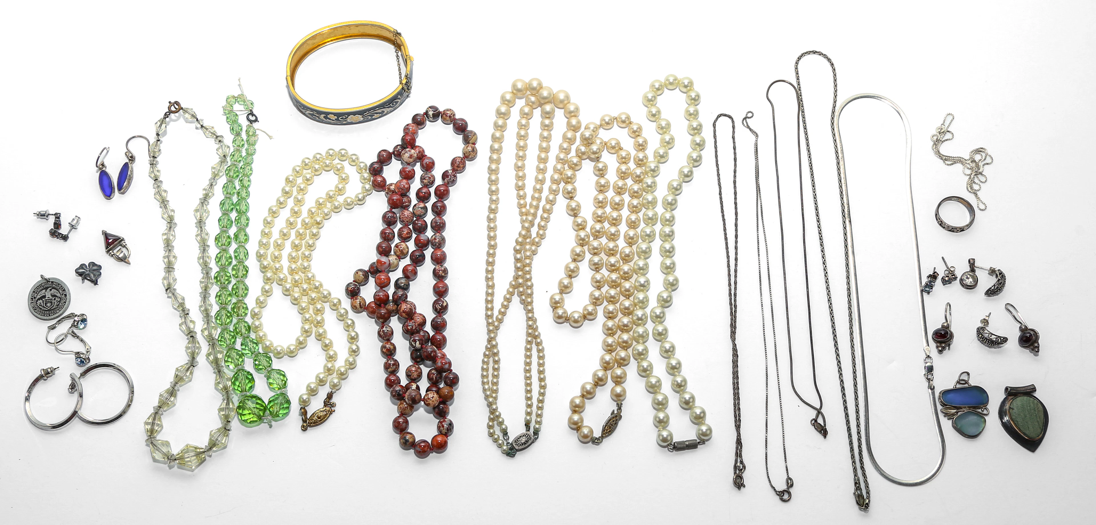 A Collection of Sterling & Costume Jewelry