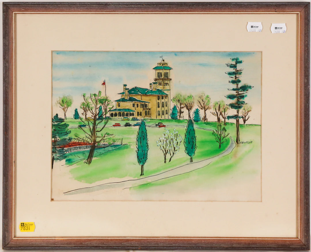 Stephens Berge. View of Clifton Park, watercolor