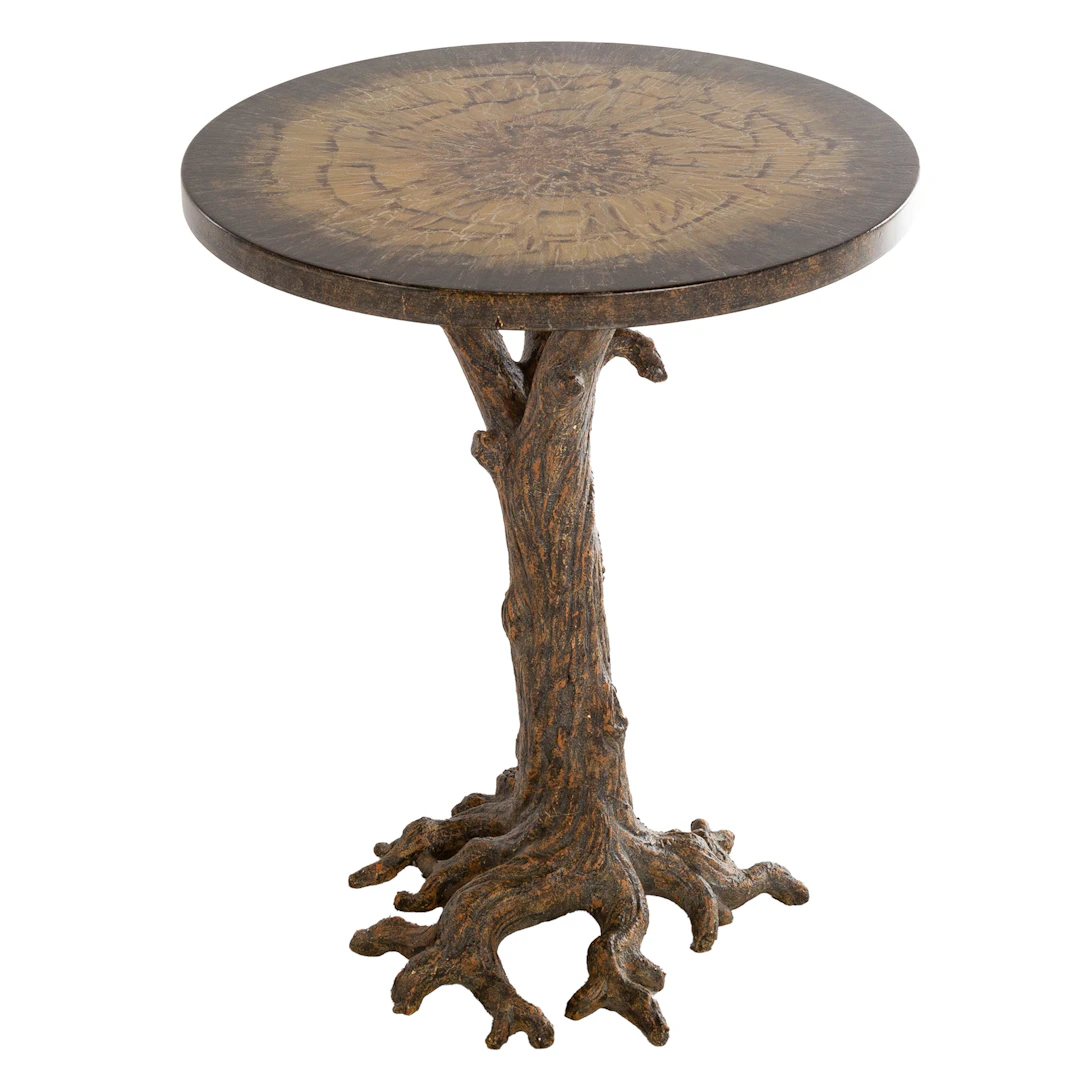 Contemporary Tree Trunk Circular Side Table