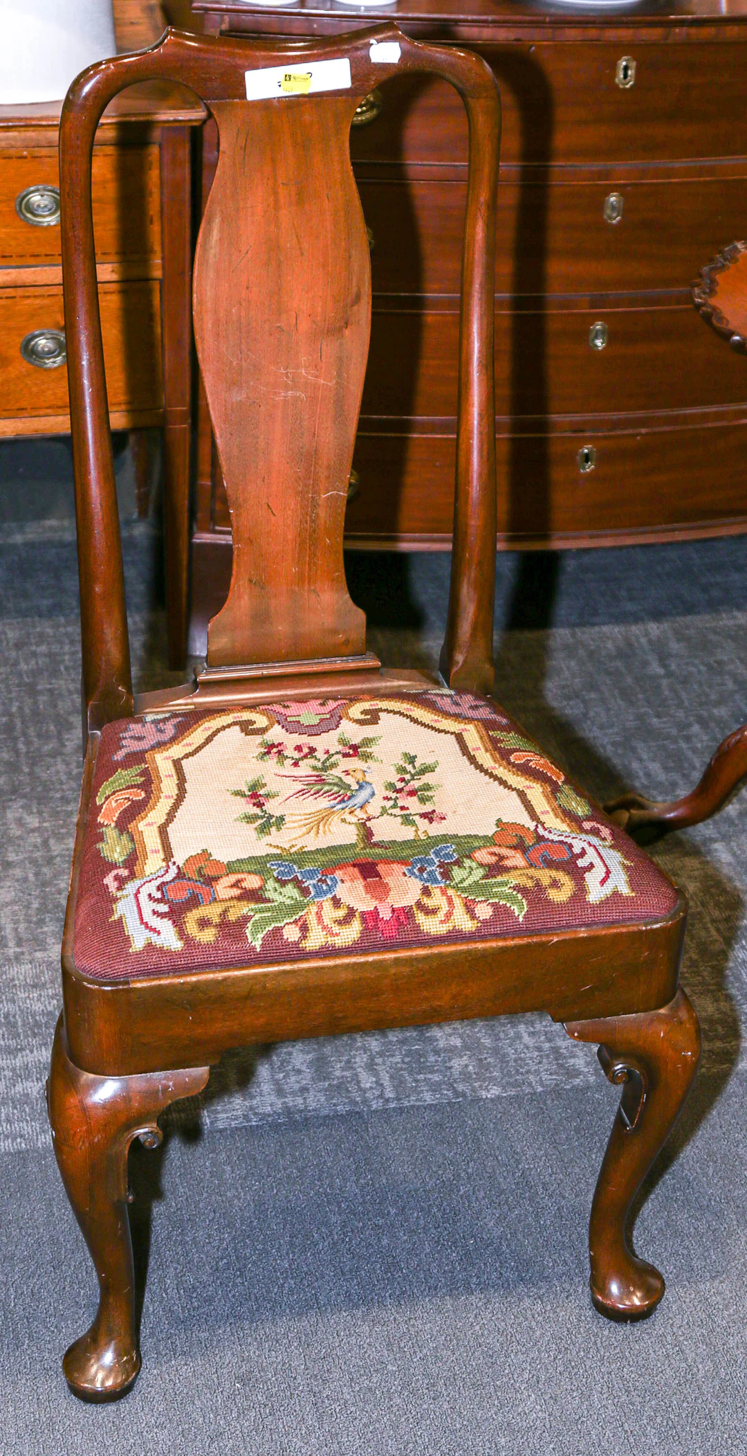 A Queen Anne Style Mahogany Dining Side Chair