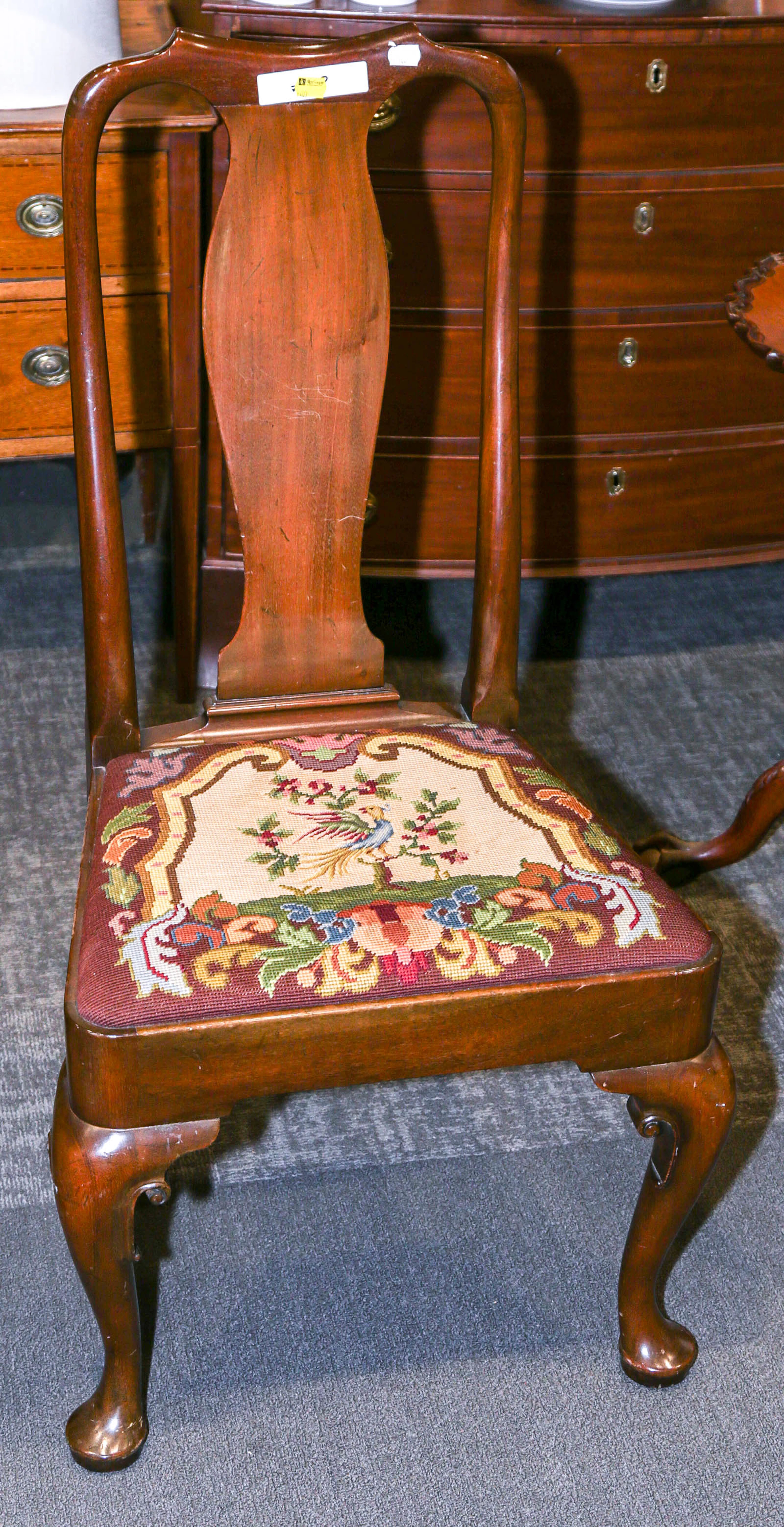 A Queen Anne Style Mahogany Dining Side Chair