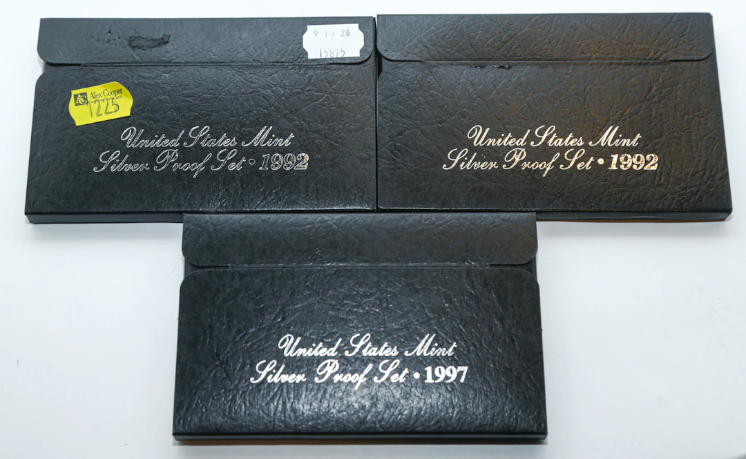 Three Silver Proof Sets, 2-1992 & 1-1997