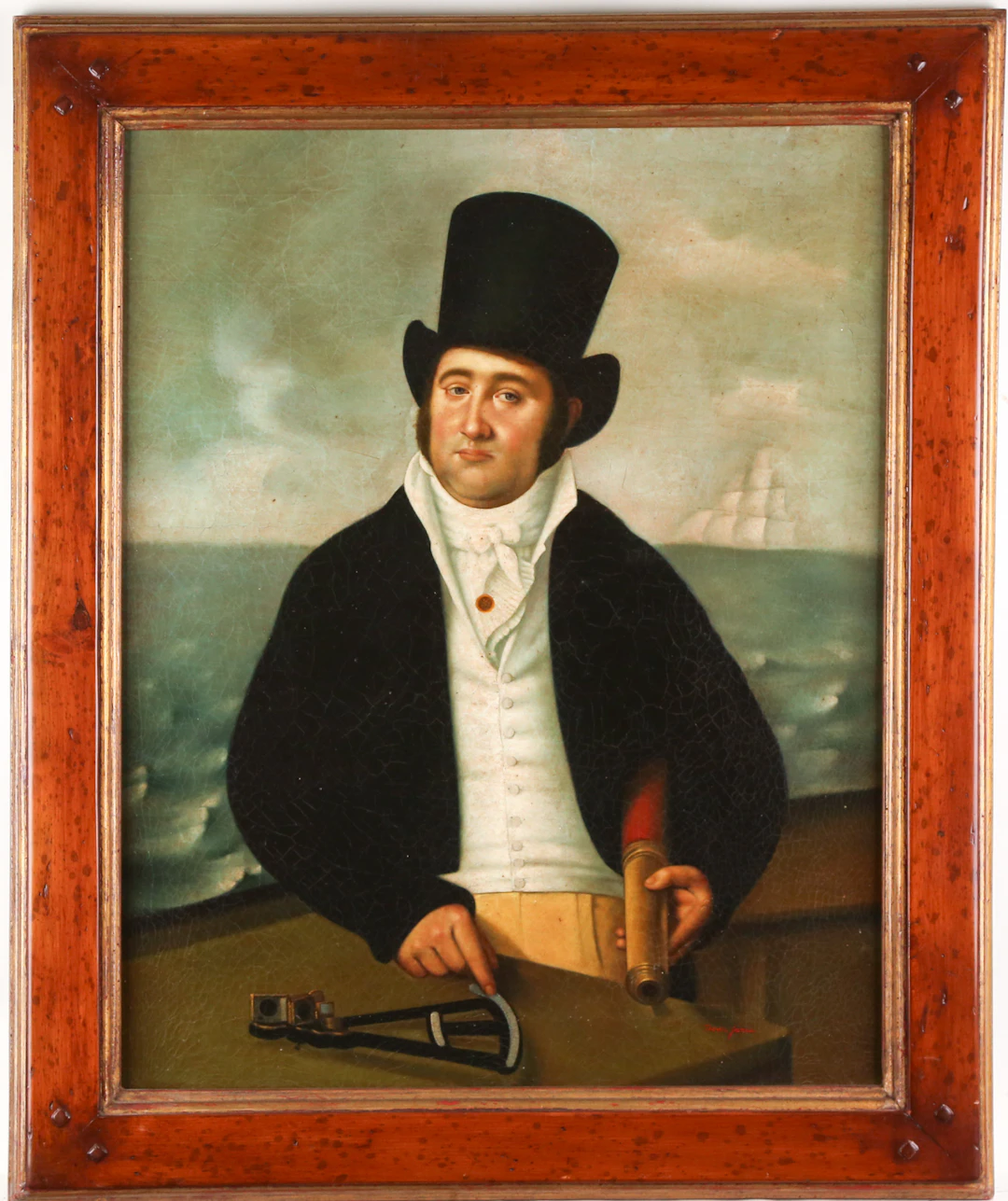 A 19th c. Sea Captain, color print