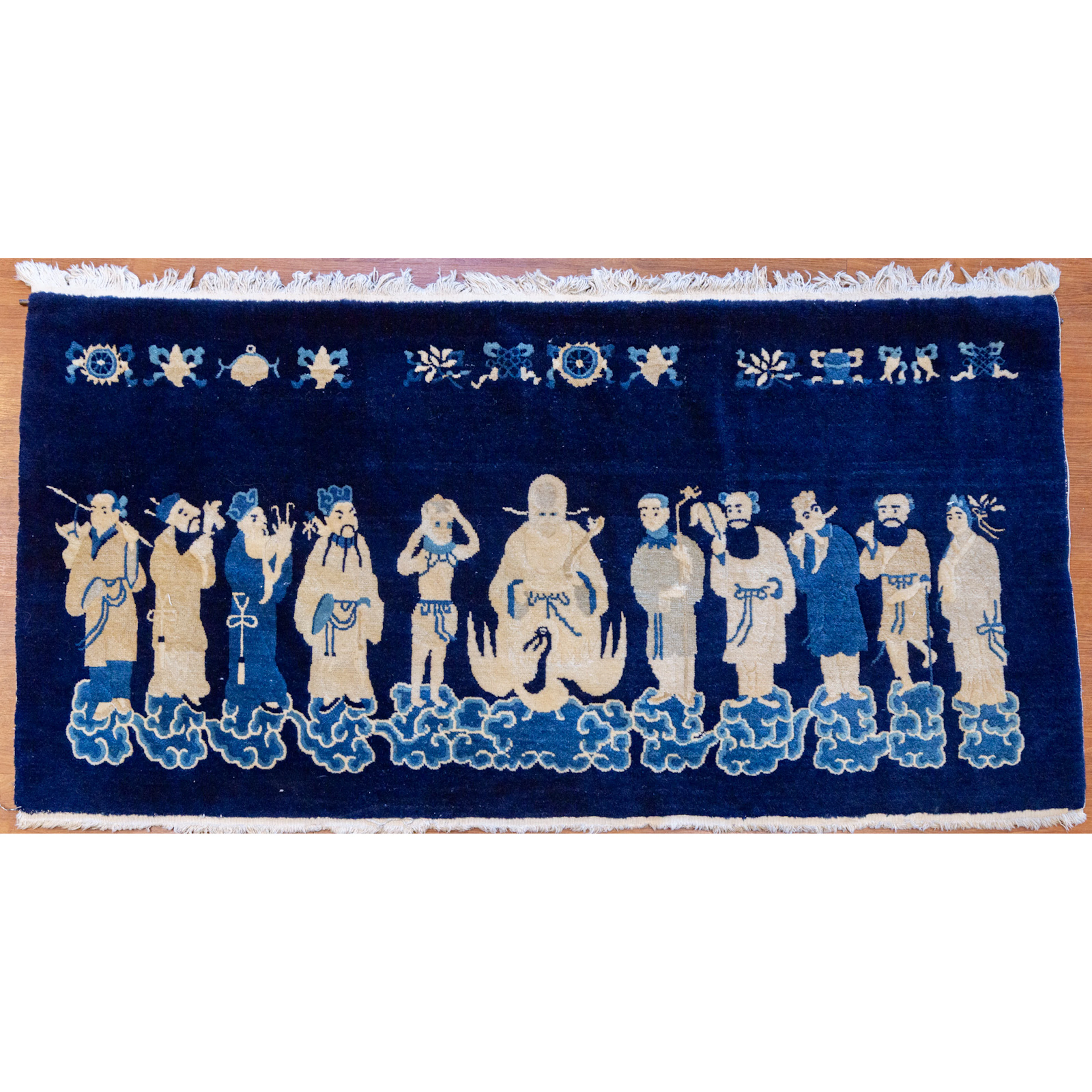 "Eight Immortals" Peking Rug, China, 2.11 x 5.11