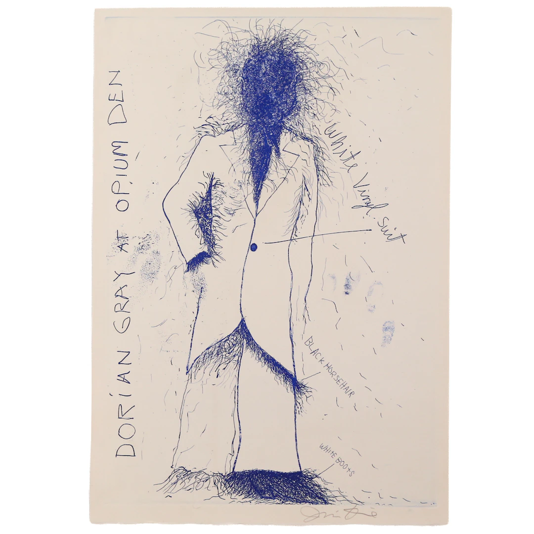 Jim Dine. "Dorian Gray at Opium Den," etching