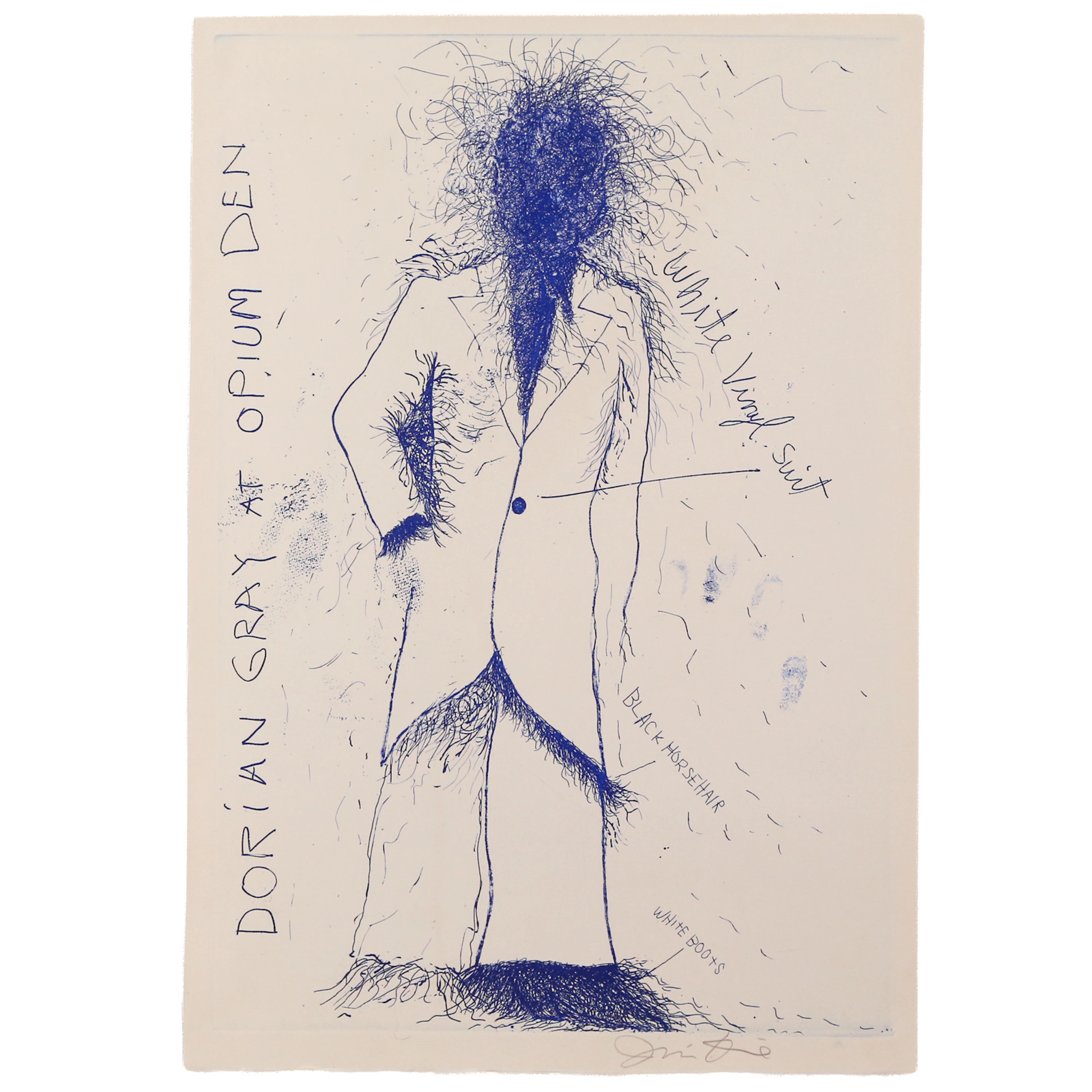 Jim Dine. "Dorian Gray at Opium Den," etching