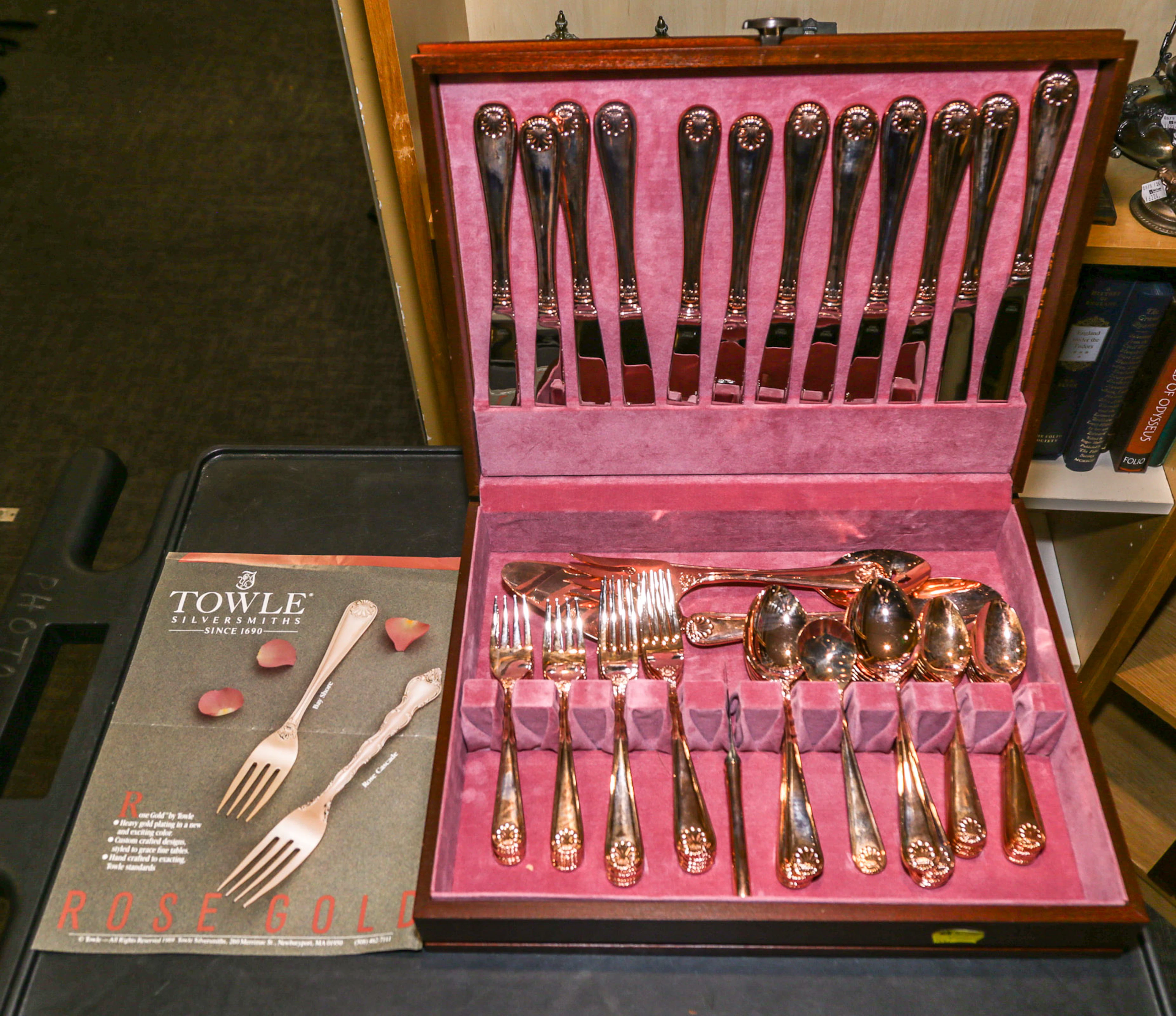 A Large set of Towle Gold Plated Flatware