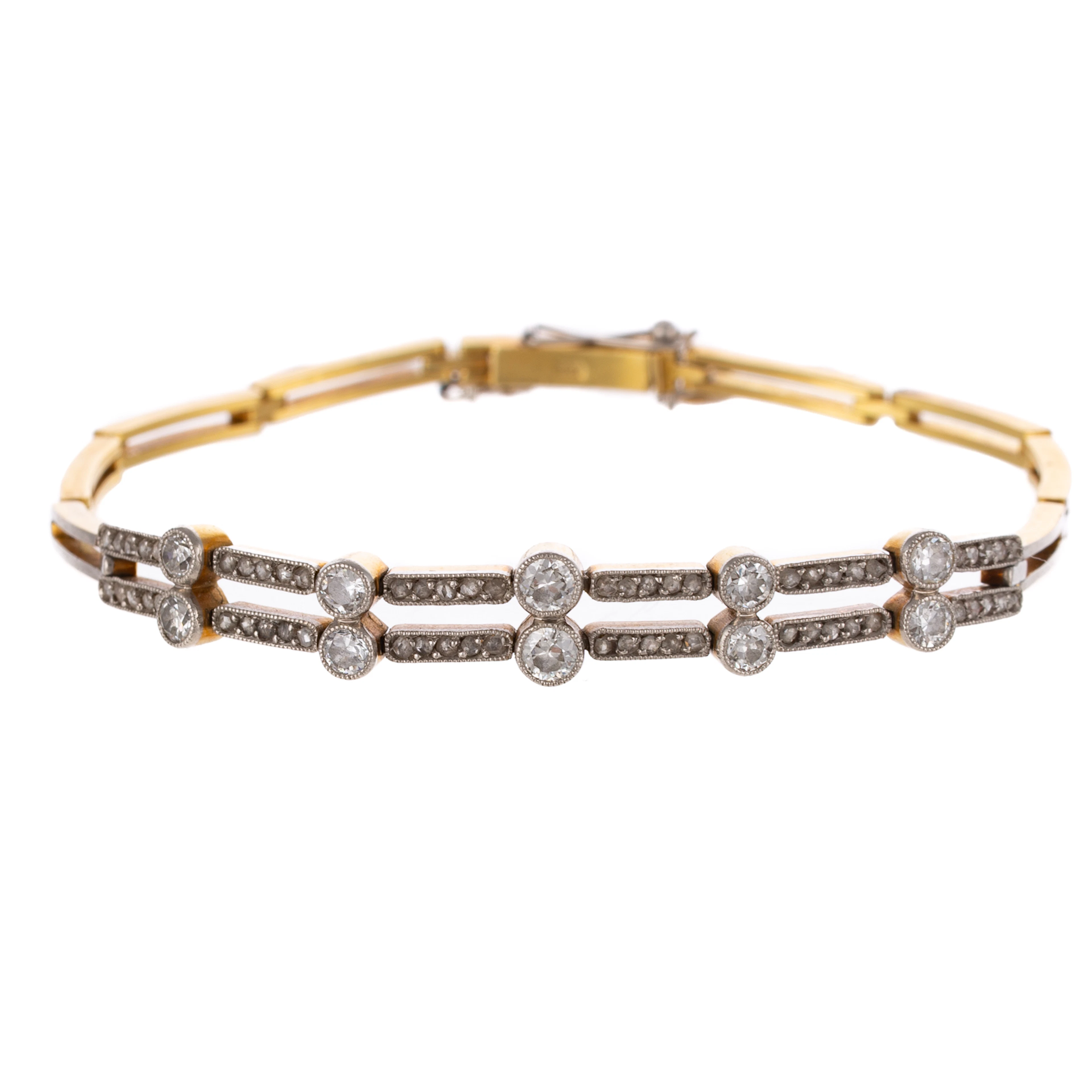 An Early Art Deco Diamond Bracelet in 18K