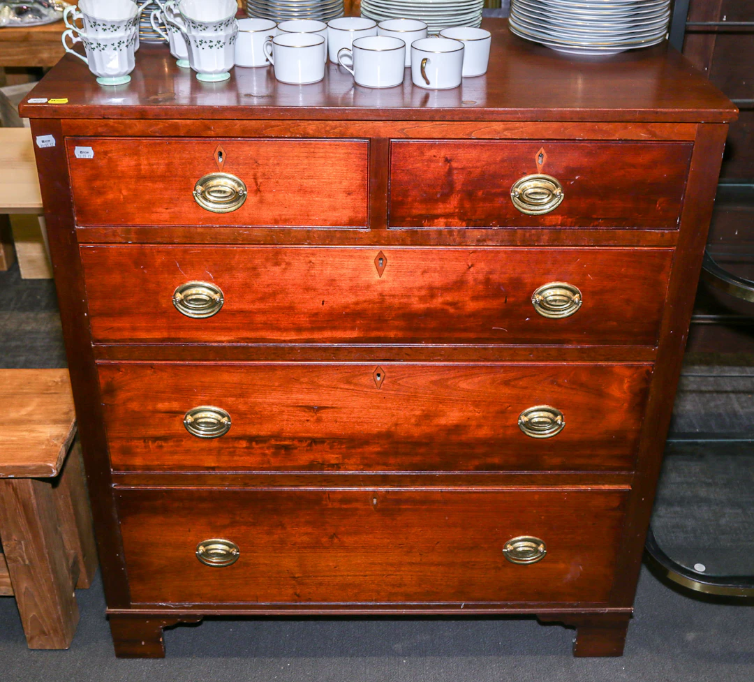 An American Vernacular Cherry Chest of Drawers