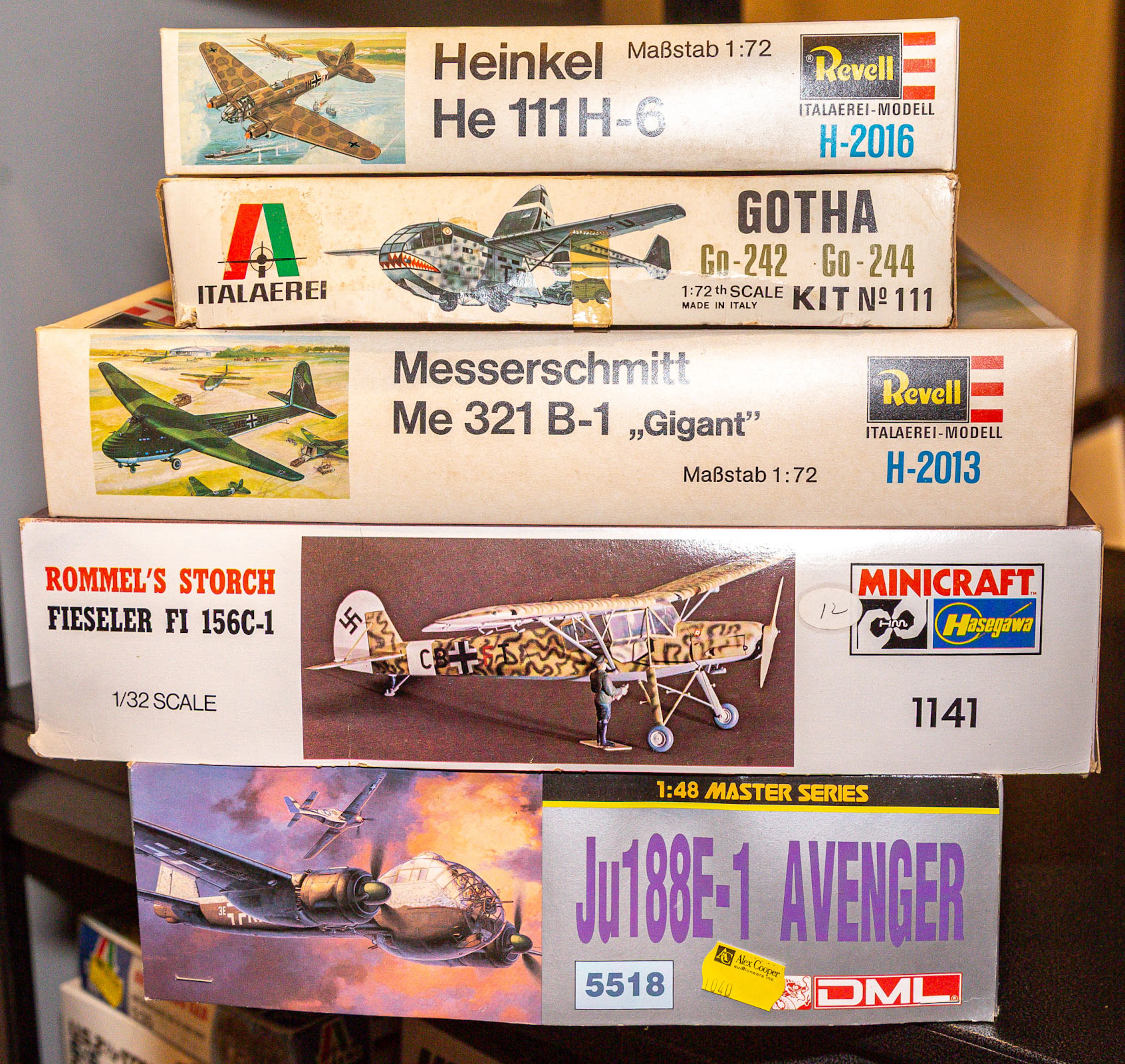 Five German Aviation Related Scale Model Kits