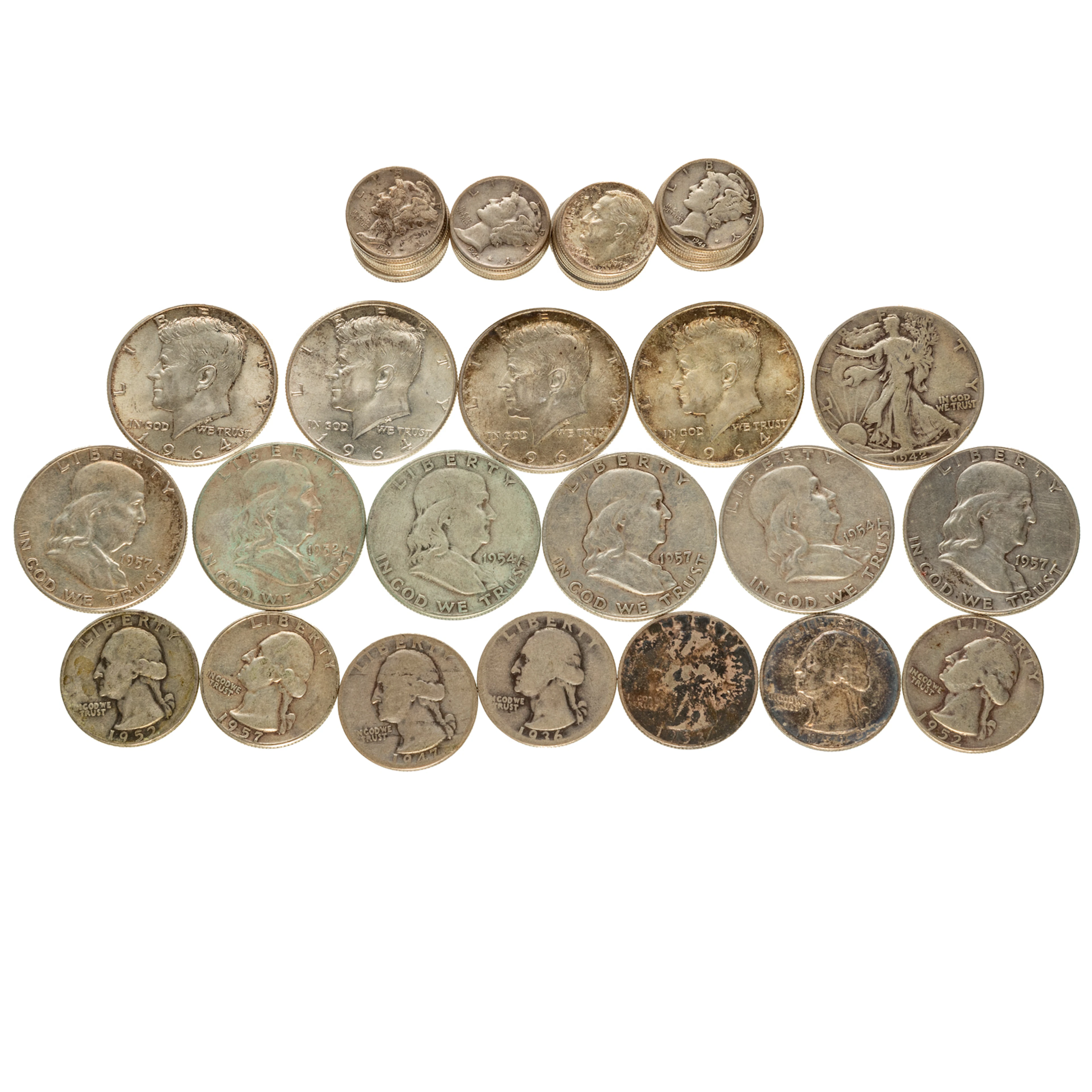 $11.30 Face in US 90% Silver Coins