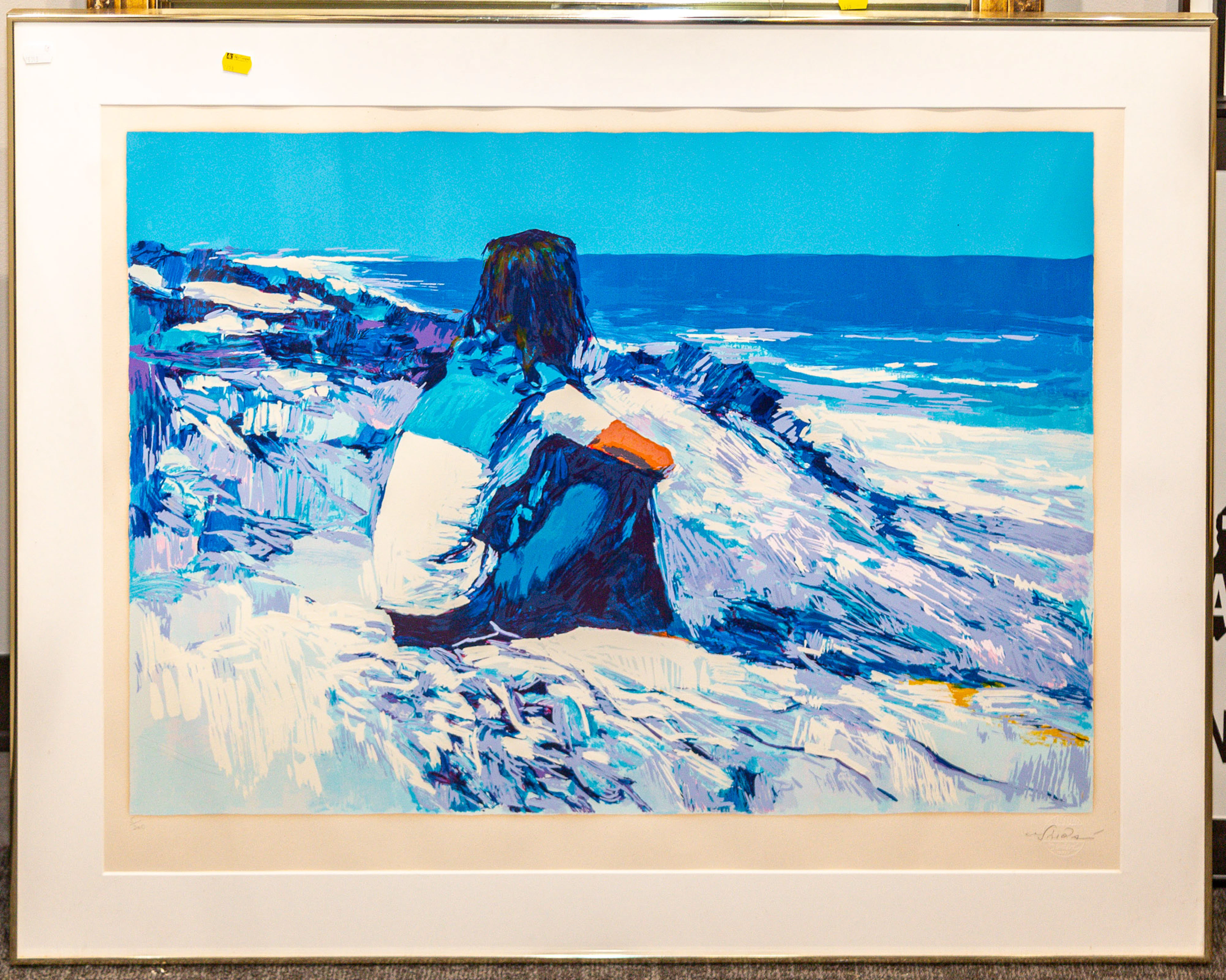 Nicola Simbari. "White Beach," serigraph