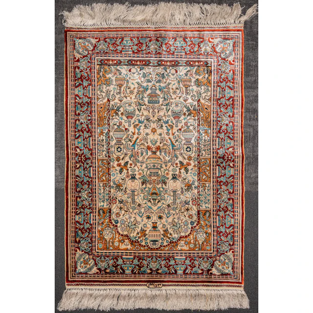 Fine Silk Kayseri Rug, Turkey, 2.4 x 3
