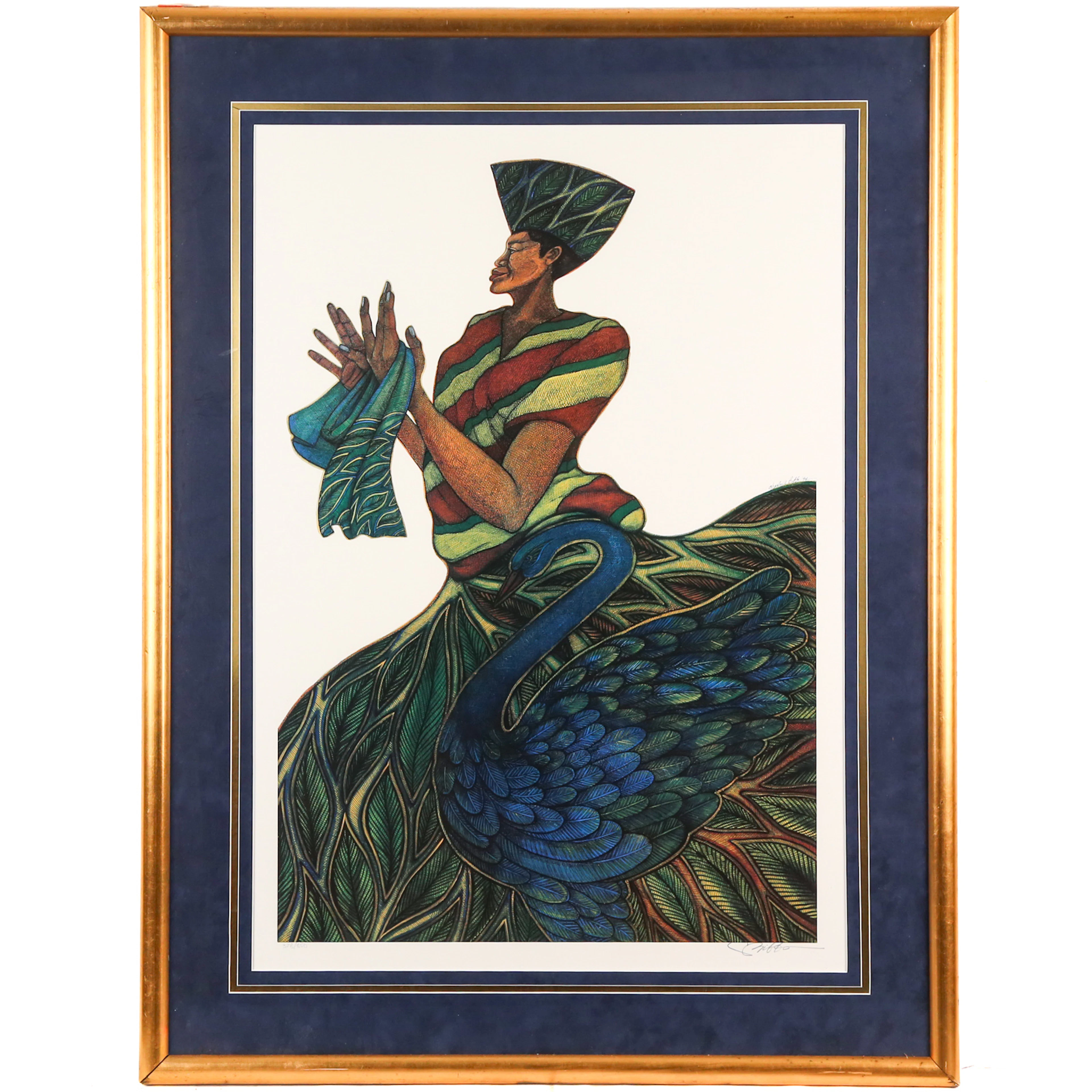 Charles A. Bibbs. "Silk Maiden," lithograph