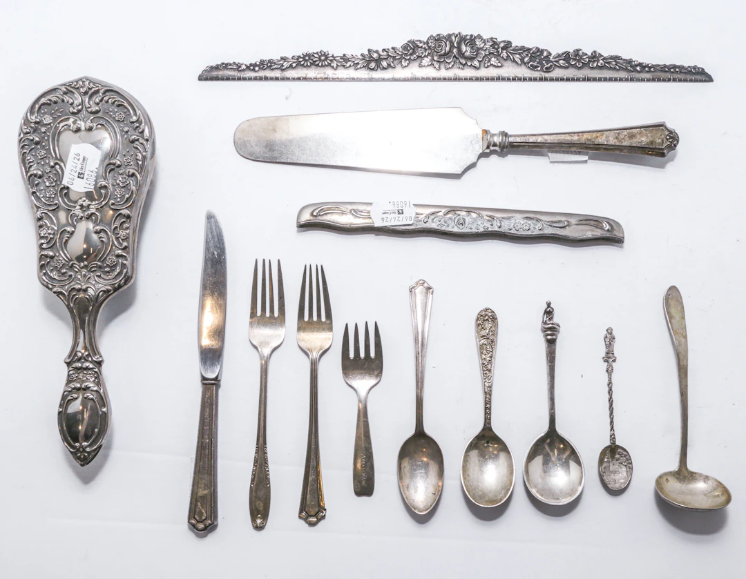 A Kirk Sterling Silver Ruler & Other Silver