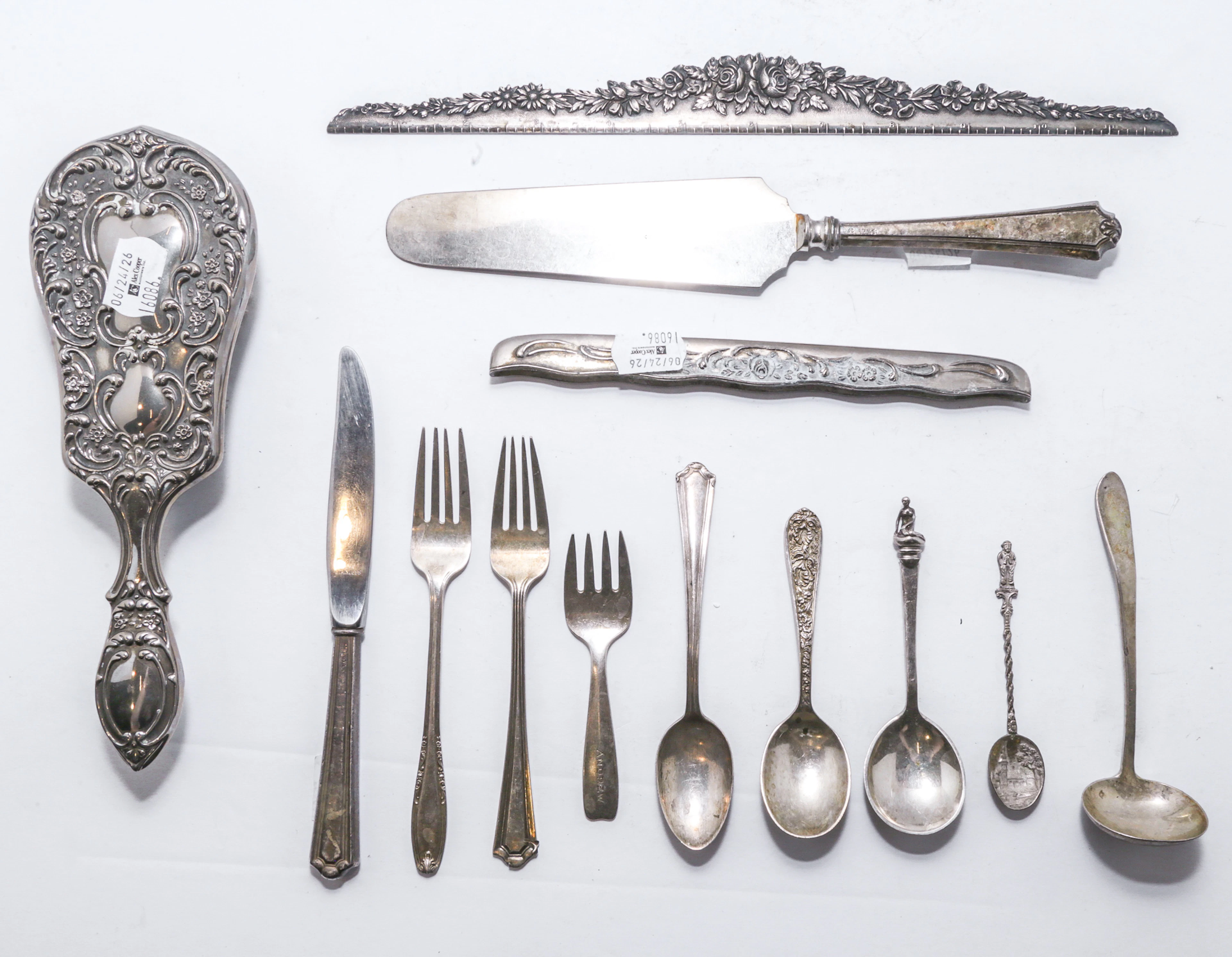 A Kirk Sterling Silver Ruler & Other Silver