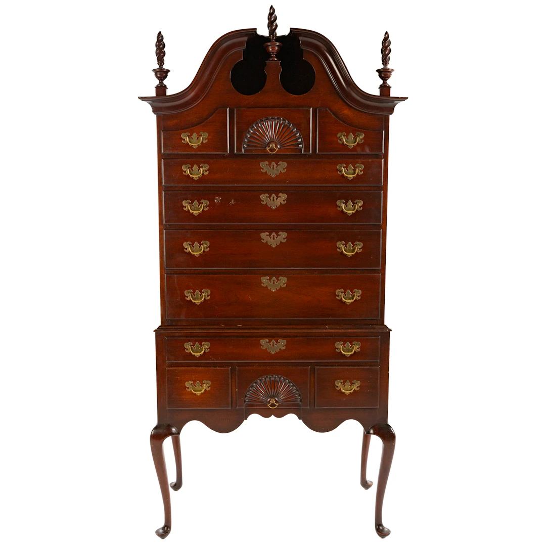 Queen Anne Style Mahogany Highboy