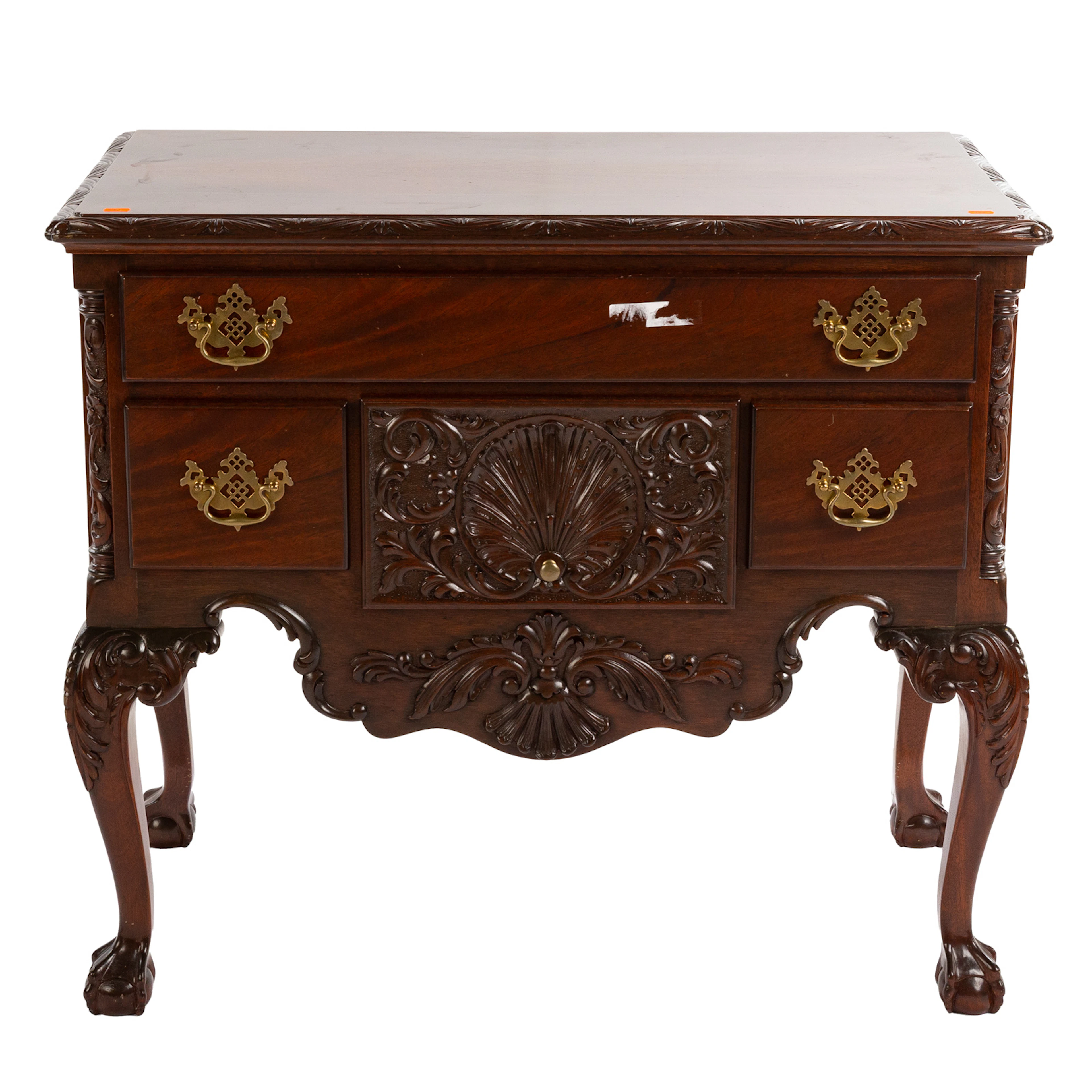 Chippendale Style Carved Mahogany Lowboy
