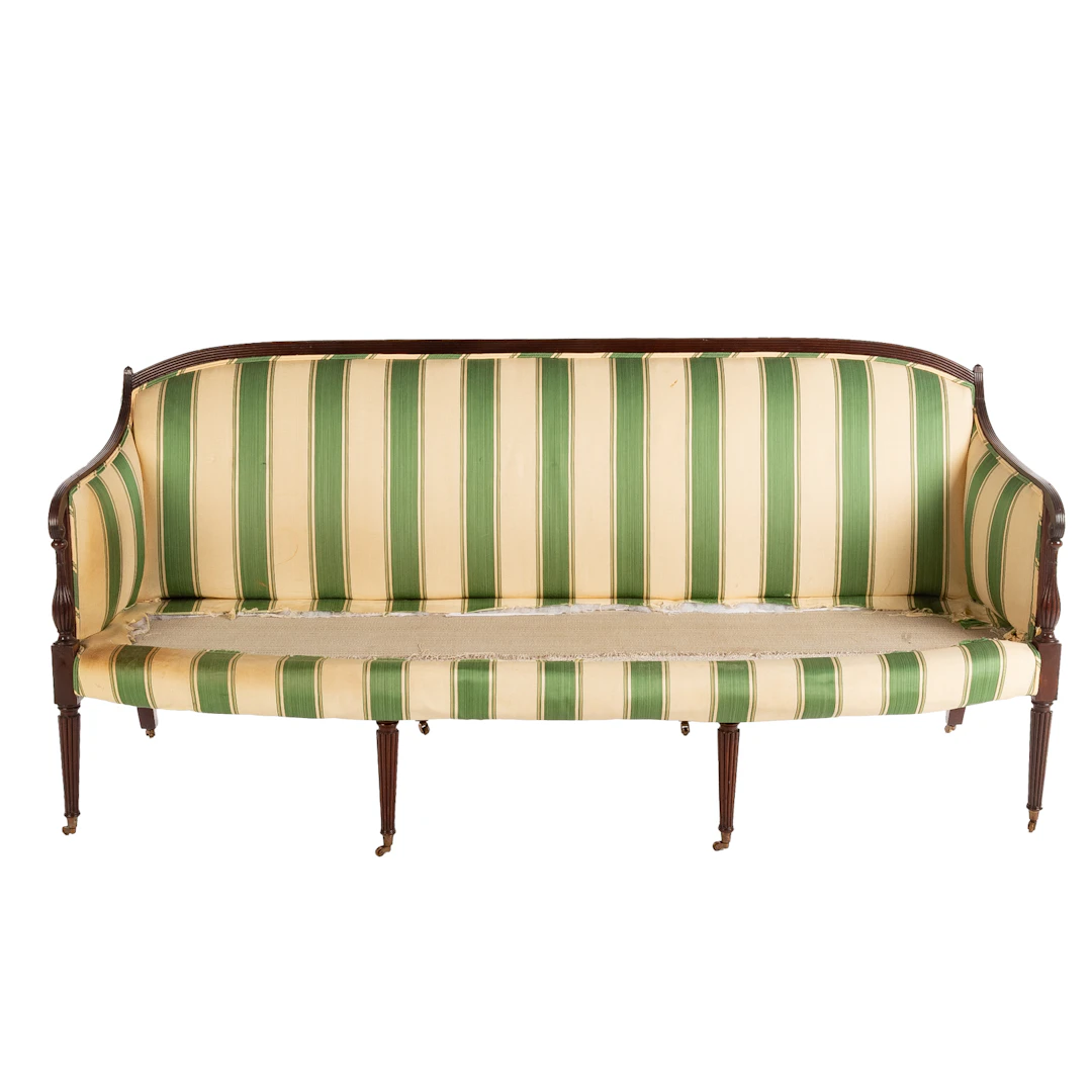 Sheraton Mahogany Upholstered Sofa