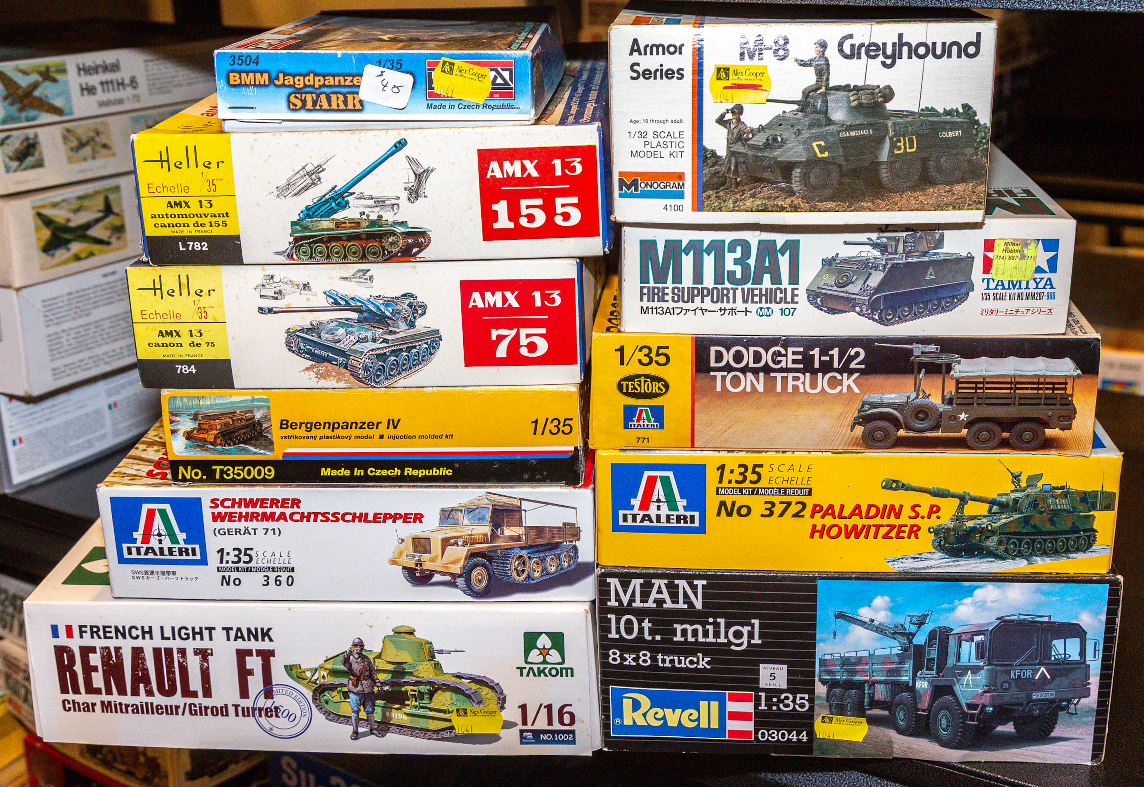 11 Assorted Scale Model Kits