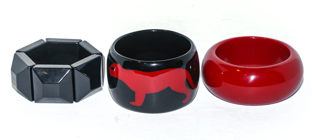 Three Lucite Mid-Century Bracelets