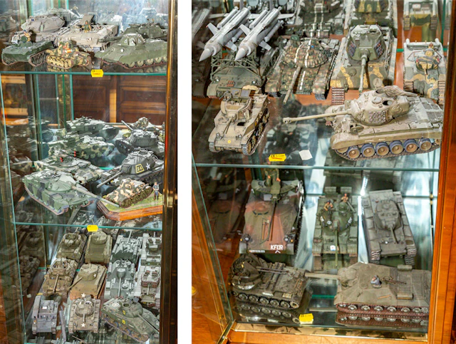 Five Shelves of Complete & Painted Military Models
