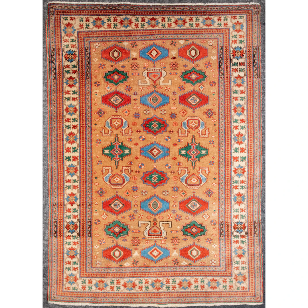 Semi-Antique Caucasian Rug, Caucasus, 3.4 x 4.7