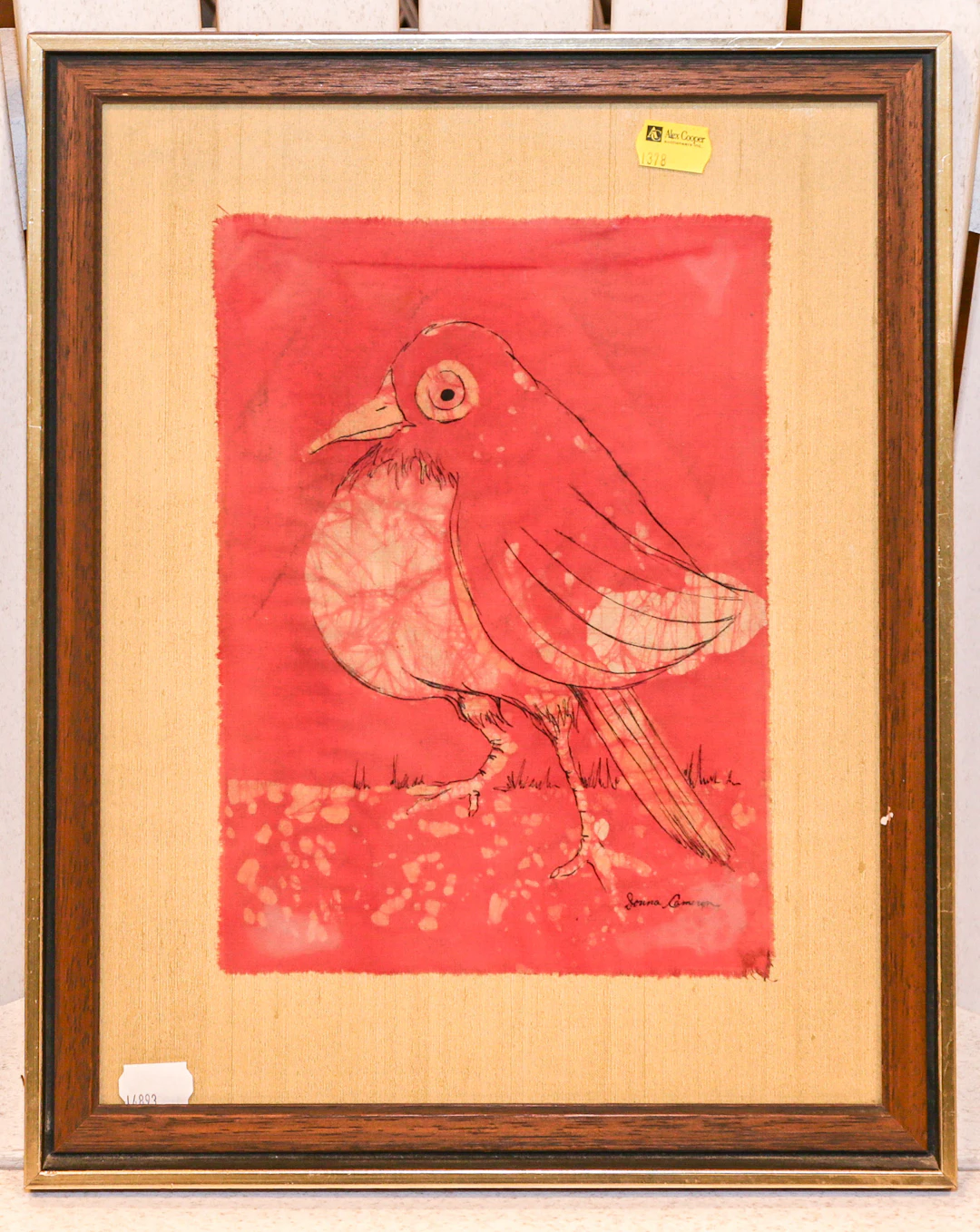 Donna Cameron. Portrait of a Bird, ink on linen