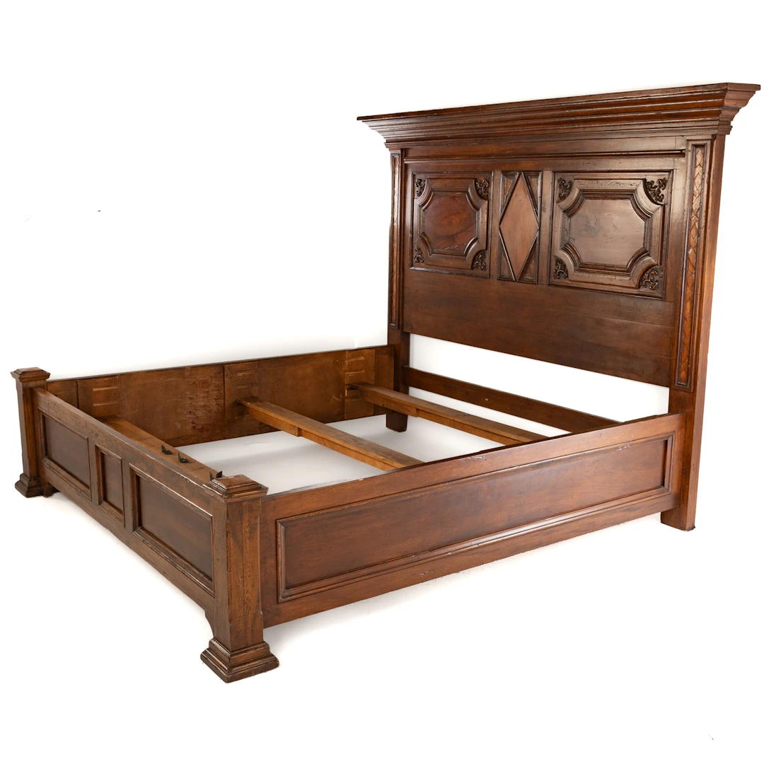 Bernadette Livingston Carved Oak Bedstead