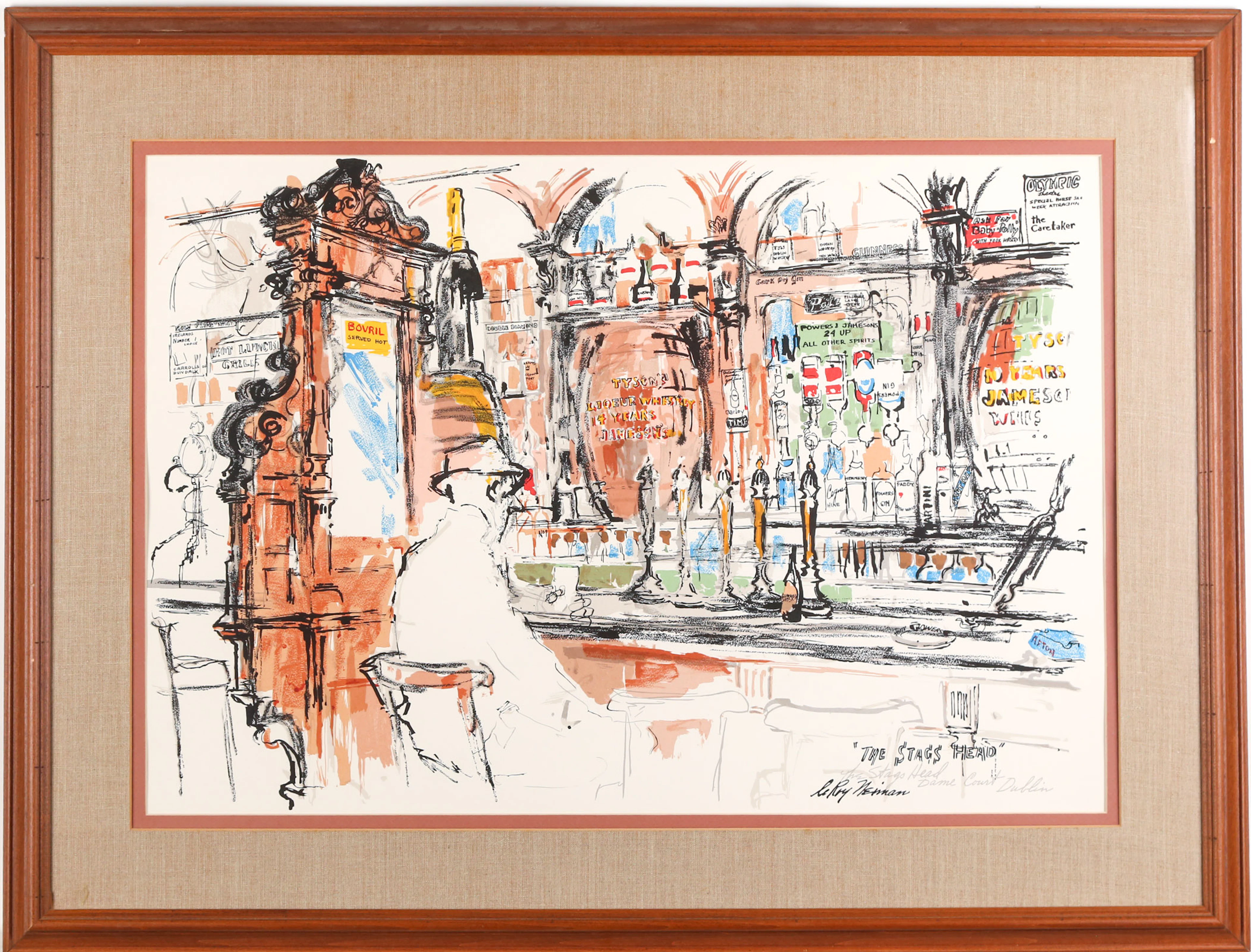 LeRoy Neiman. "The Stag's Head," lithograph