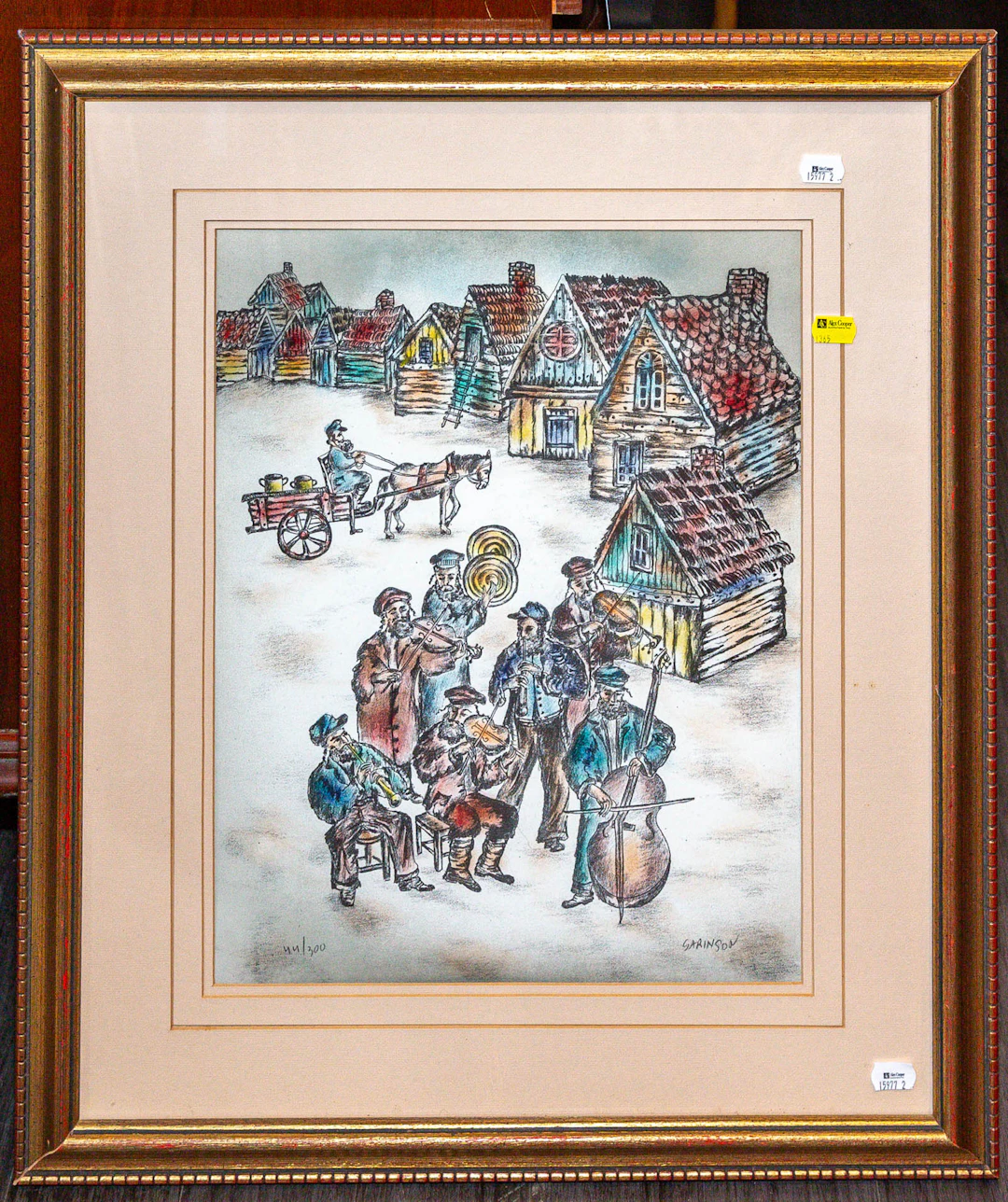 Sarinson. Shtetl Scene, lithograph