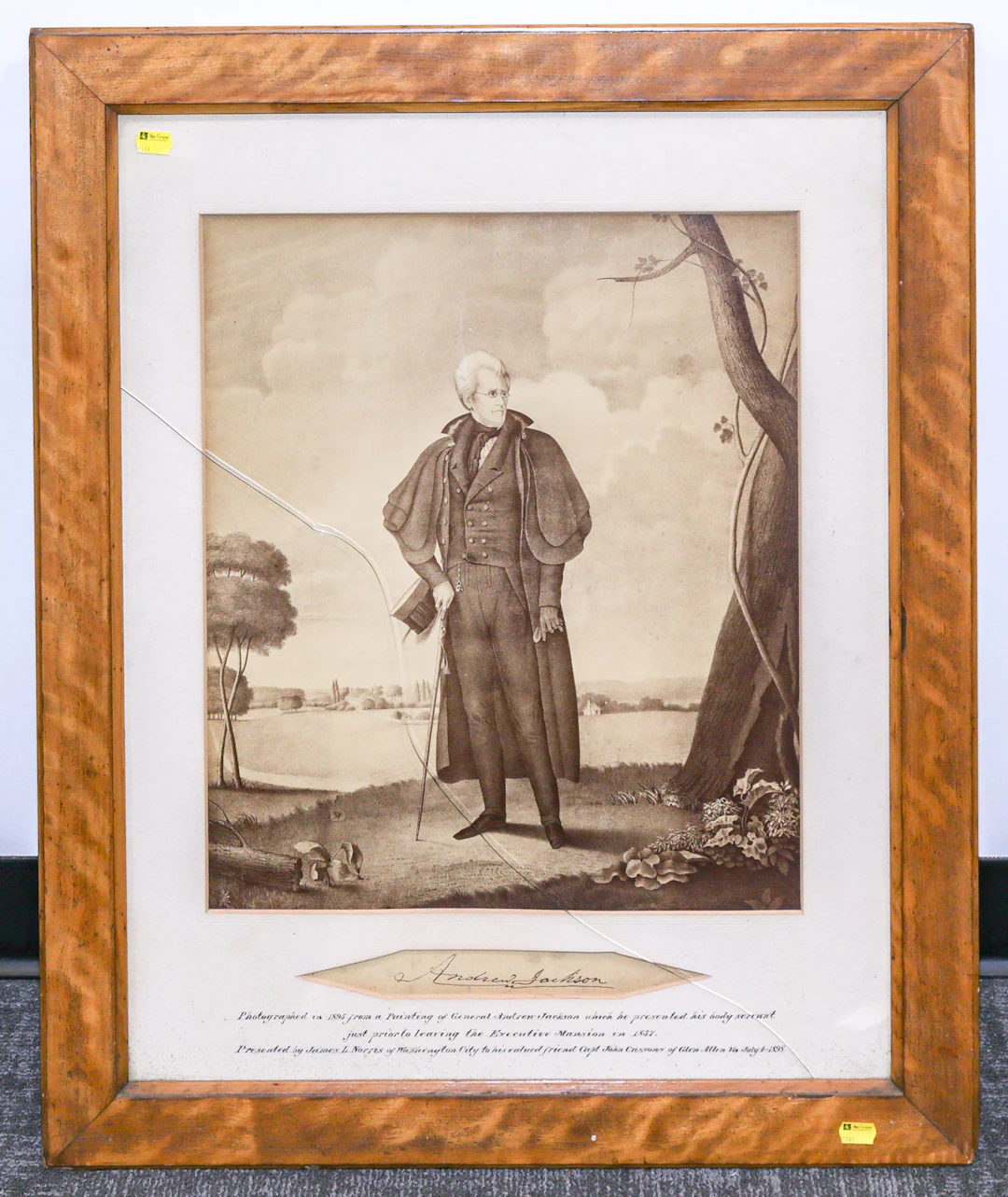 A Portrait of Andrew Jackson, Framed
