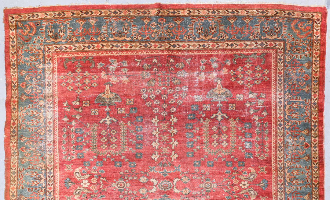 An Antique Oushak Rug, 8.6 x 9.10