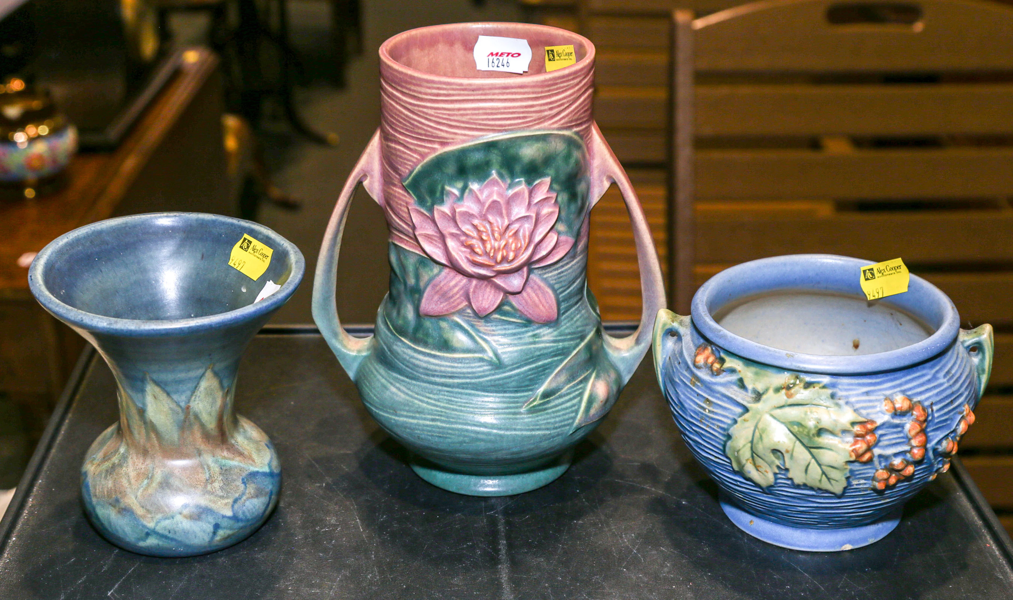 Three Pieces of American Art Pottery