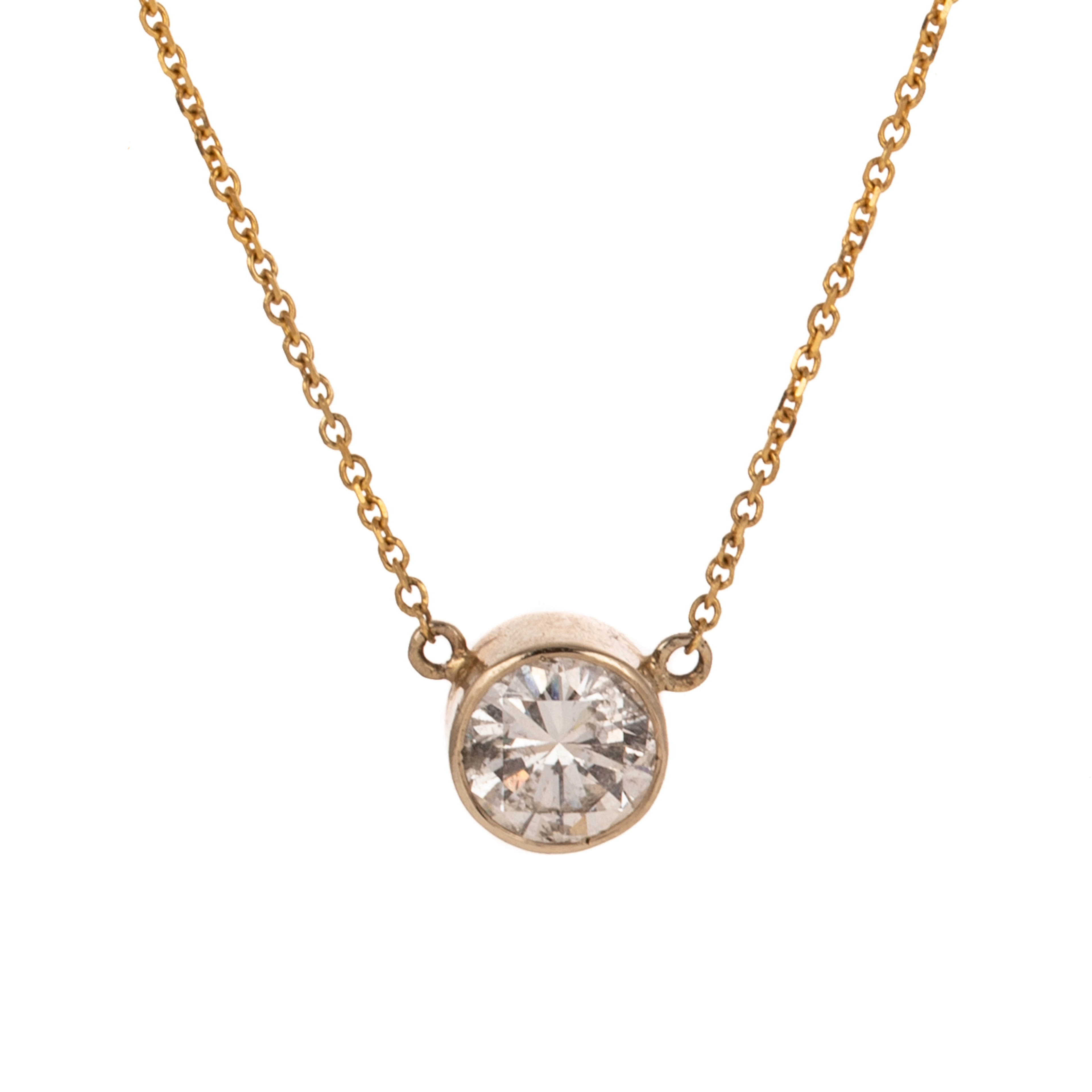 A 1.70 ct Bezel Set Diamond Pendant in 18K