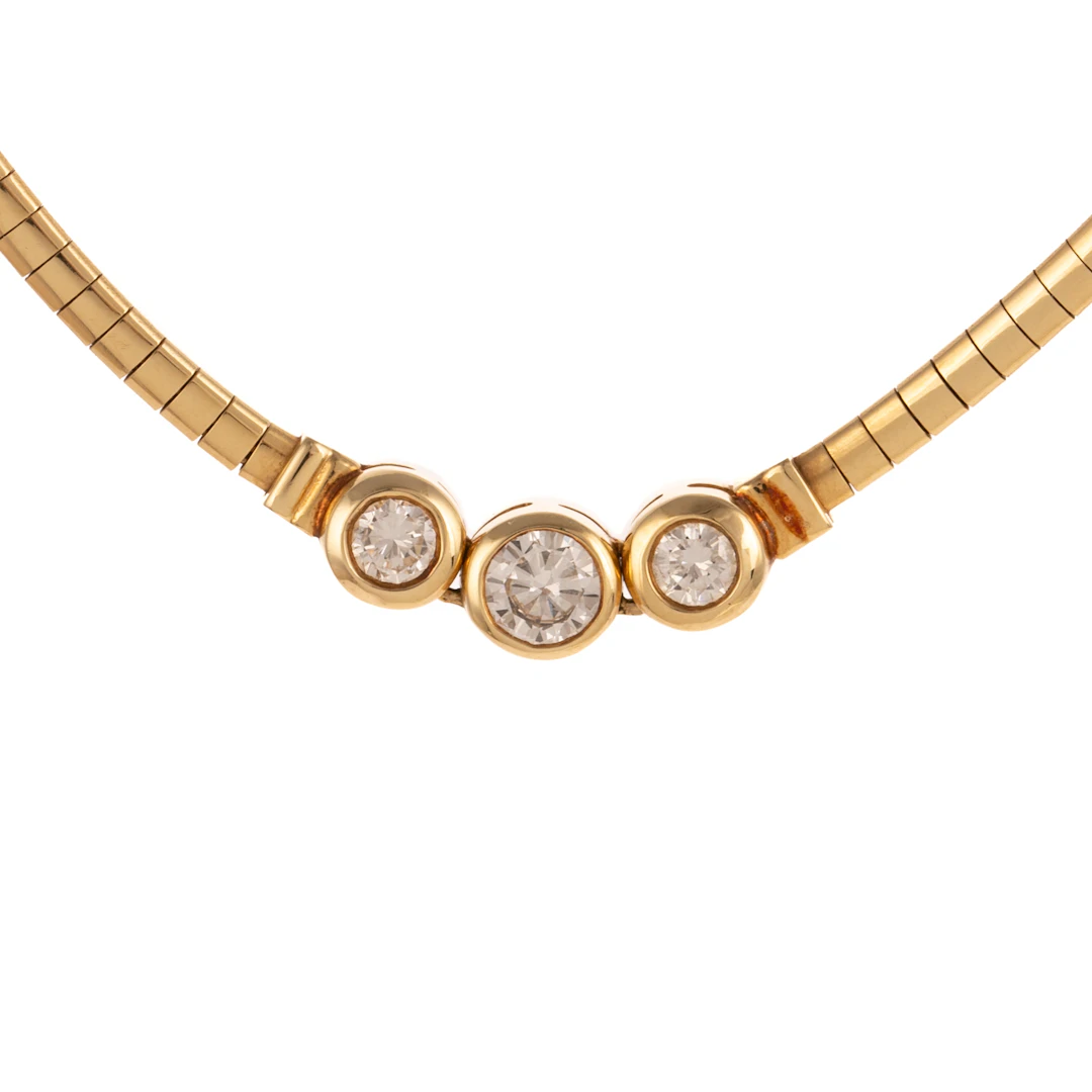 A 1.50 ctw Bezel Set Necklace in 14K