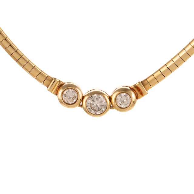 A 1.50 ctw Bezel Set Necklace in 14K