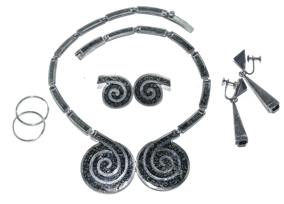 Margot de Taxco, A. Pineda Jewelry & Platinum Hoops