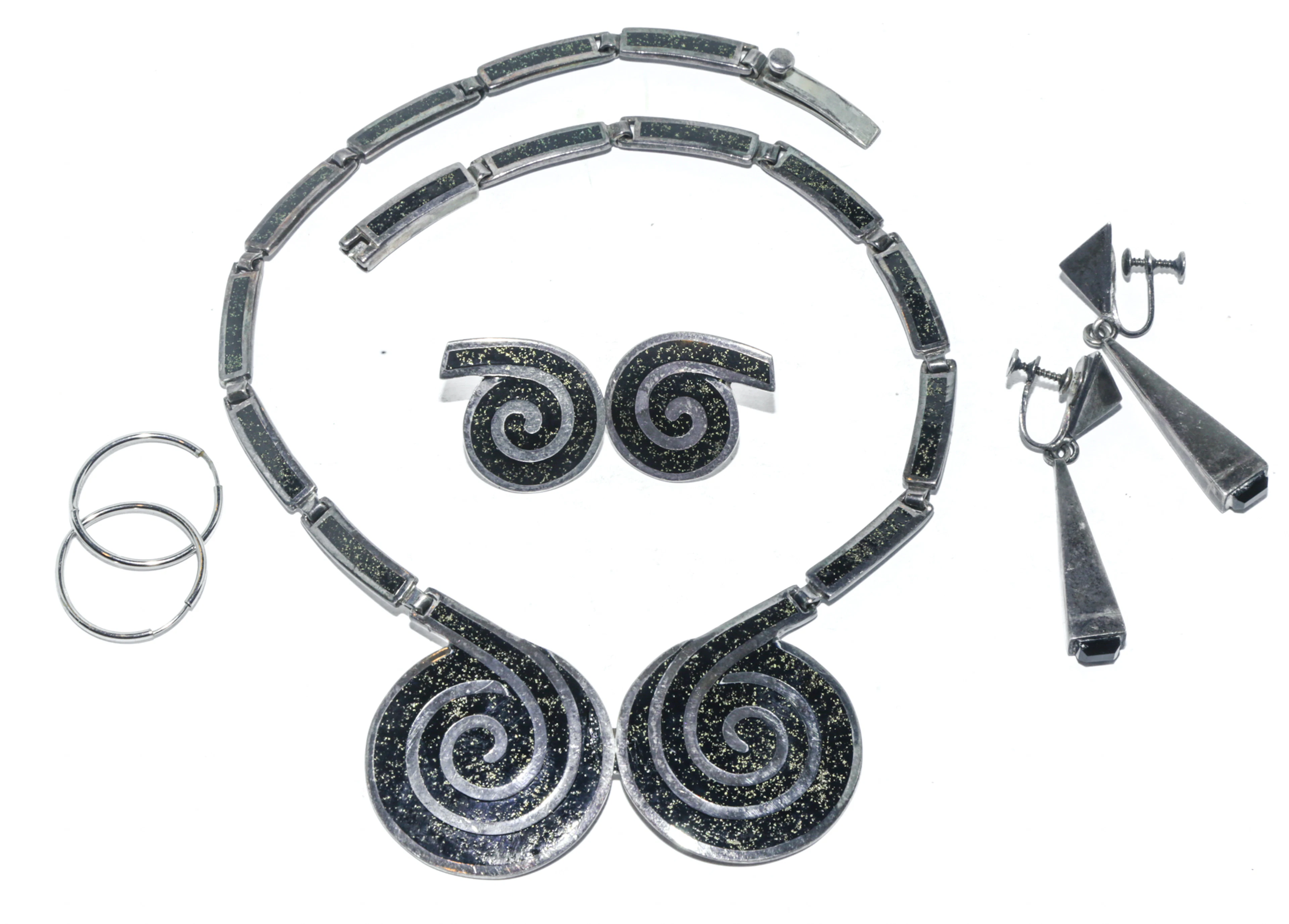 Margot de Taxco, A. Pineda Jewelry & Platinum Hoops