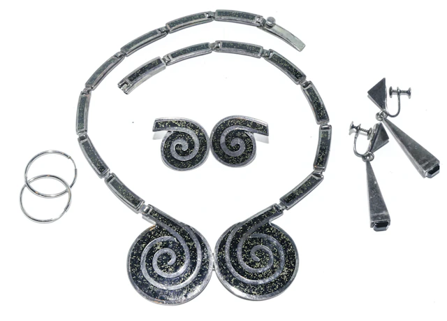 Margot de Taxco, A. Pineda Jewelry & Platinum Hoops