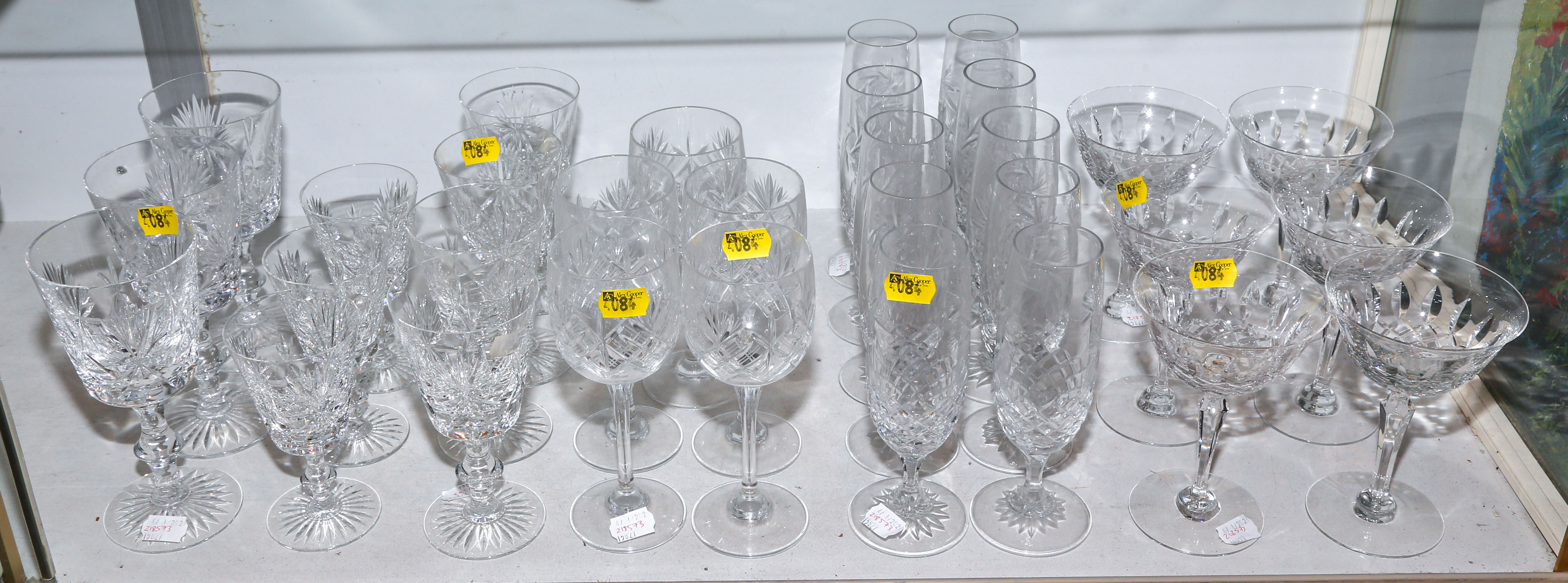 Assorted Colorless Crystal Stemware