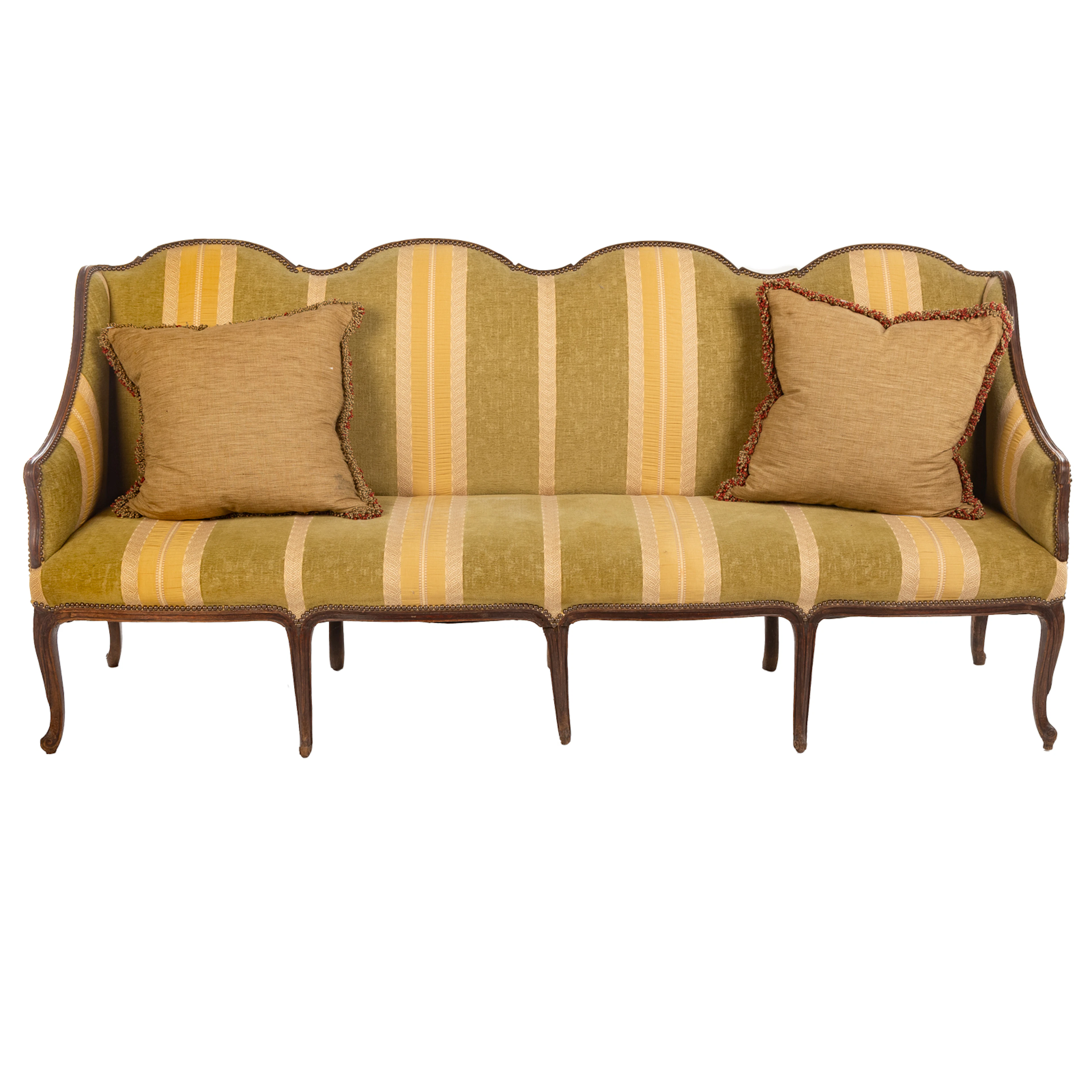 Louis XV Style Upholstered Walnut Sofa