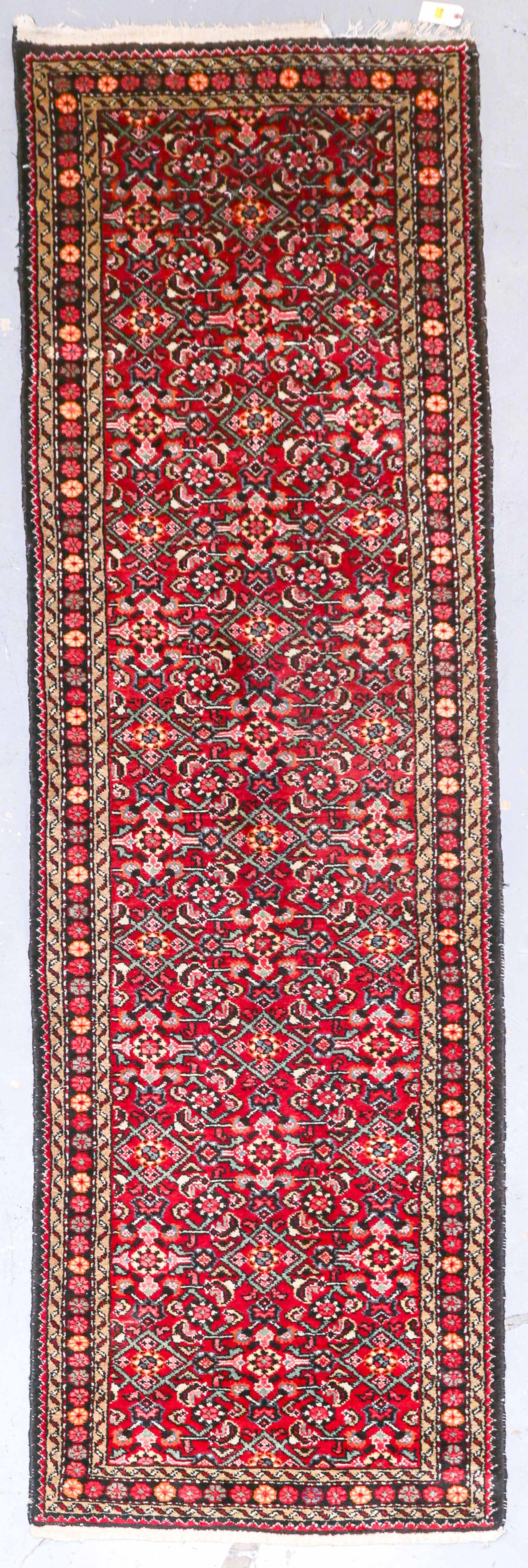 A Semi-Antique Hamadan Runner, 2.11 x 12